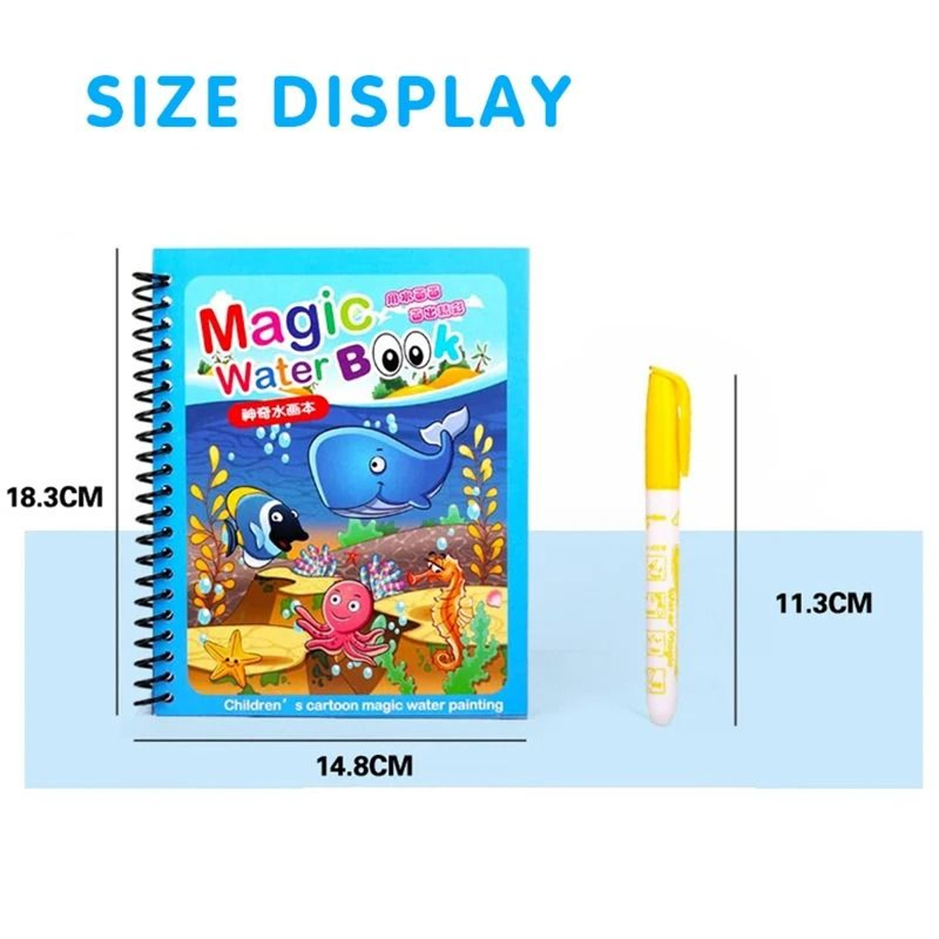 Magical Water Drawing Book  Reusable Montessori Sensory Coloring Kit 1