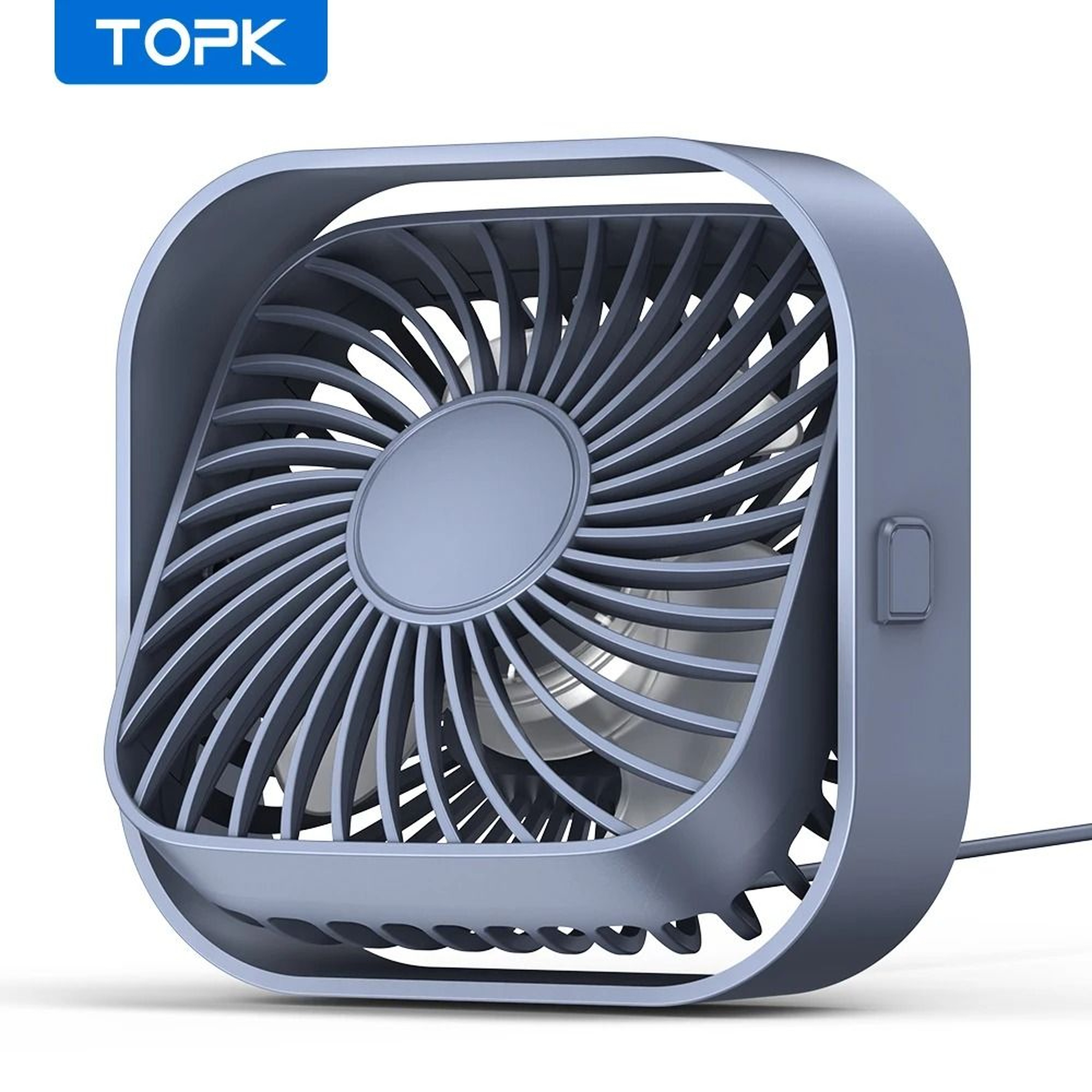 TOPK Mini Portable USB Desk Fan  Powerful Airflow  UltraQuiet Operation 0