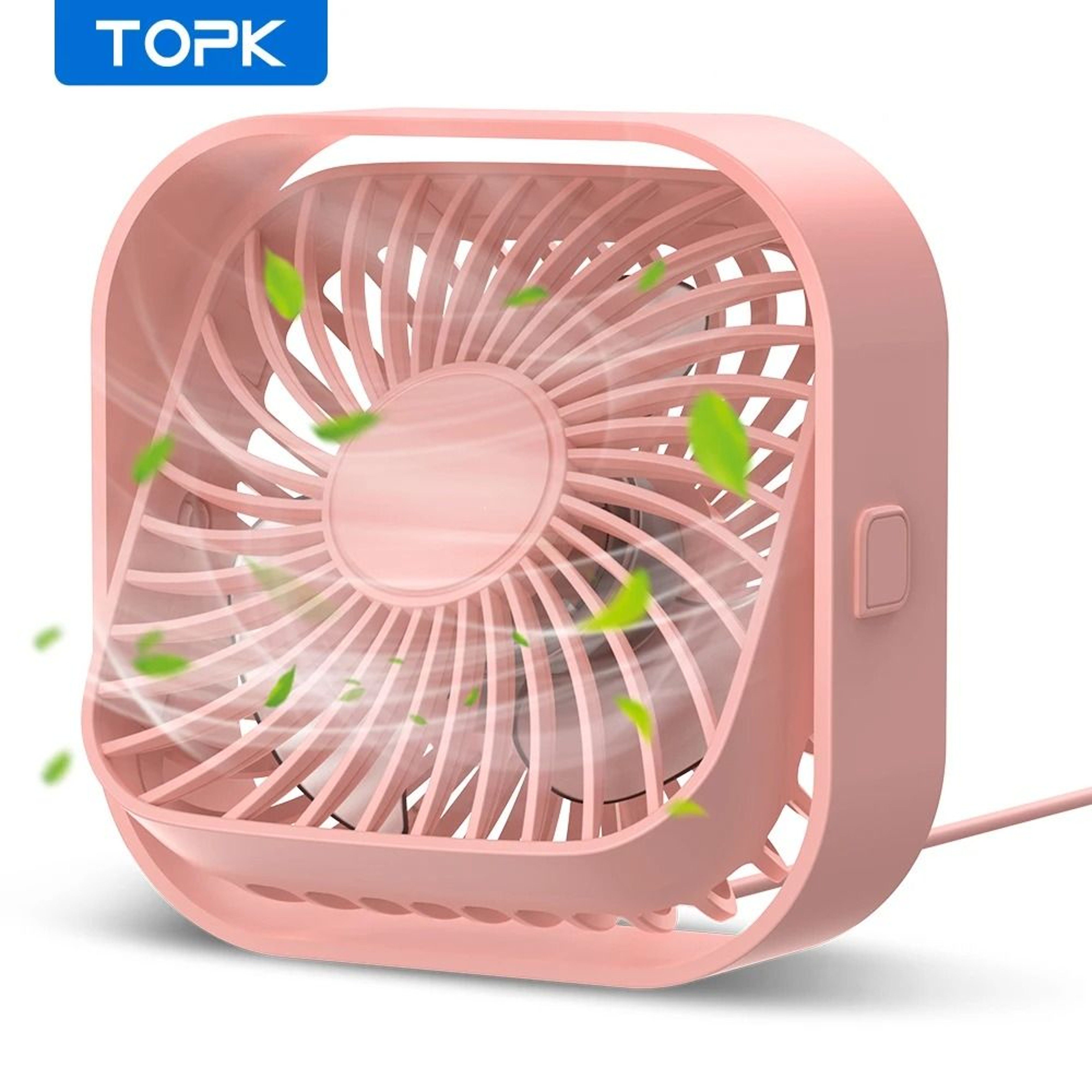 TOPK Mini Portable USB Desk Fan  Powerful Airflow  UltraQuiet Operation 10