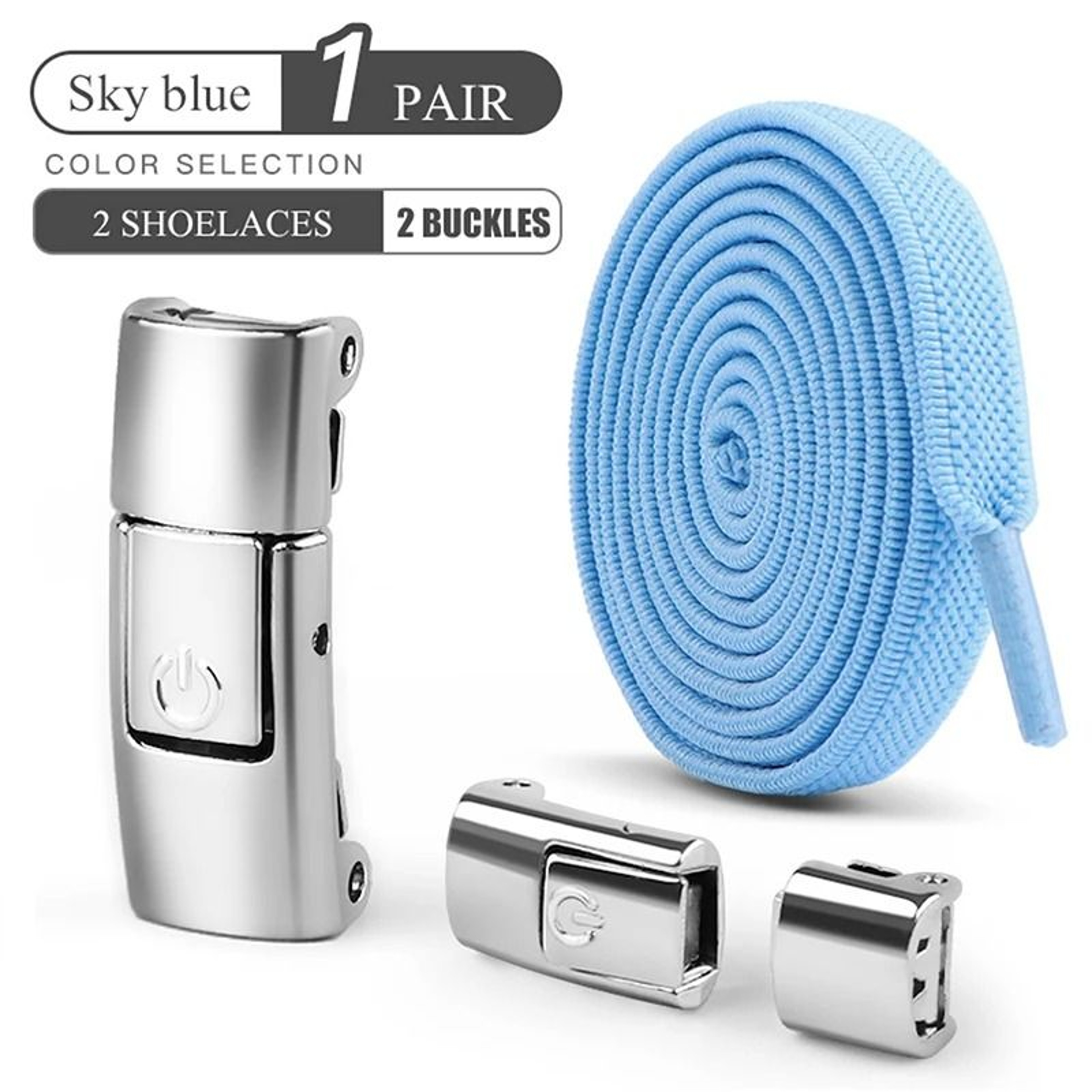 8mm NoTie Elastic Shoelaces  Press Lock Flat Sneaker Laces 16