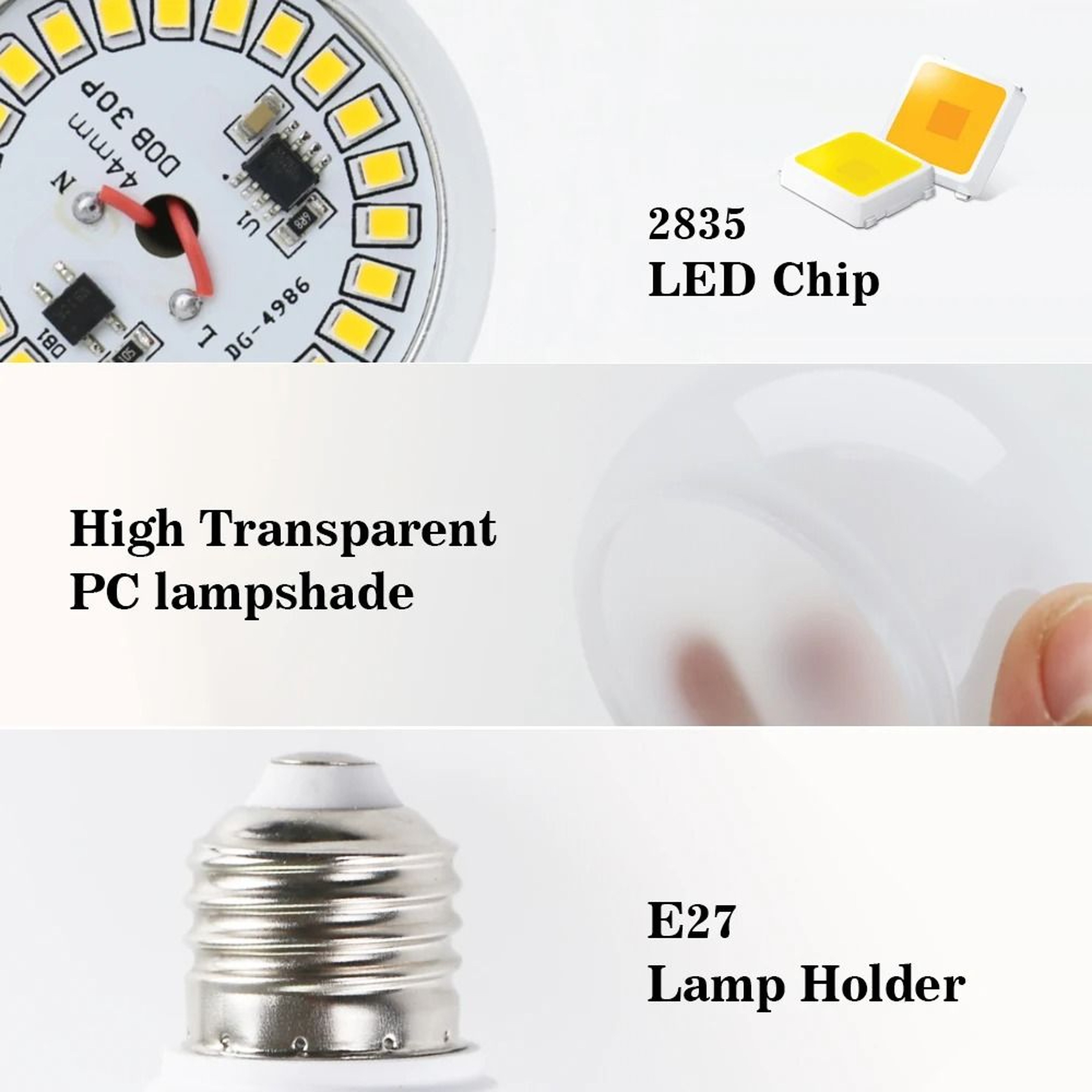 4Pack E27 LED Bulb Set  HighEfficiency Indoor Lighting 4