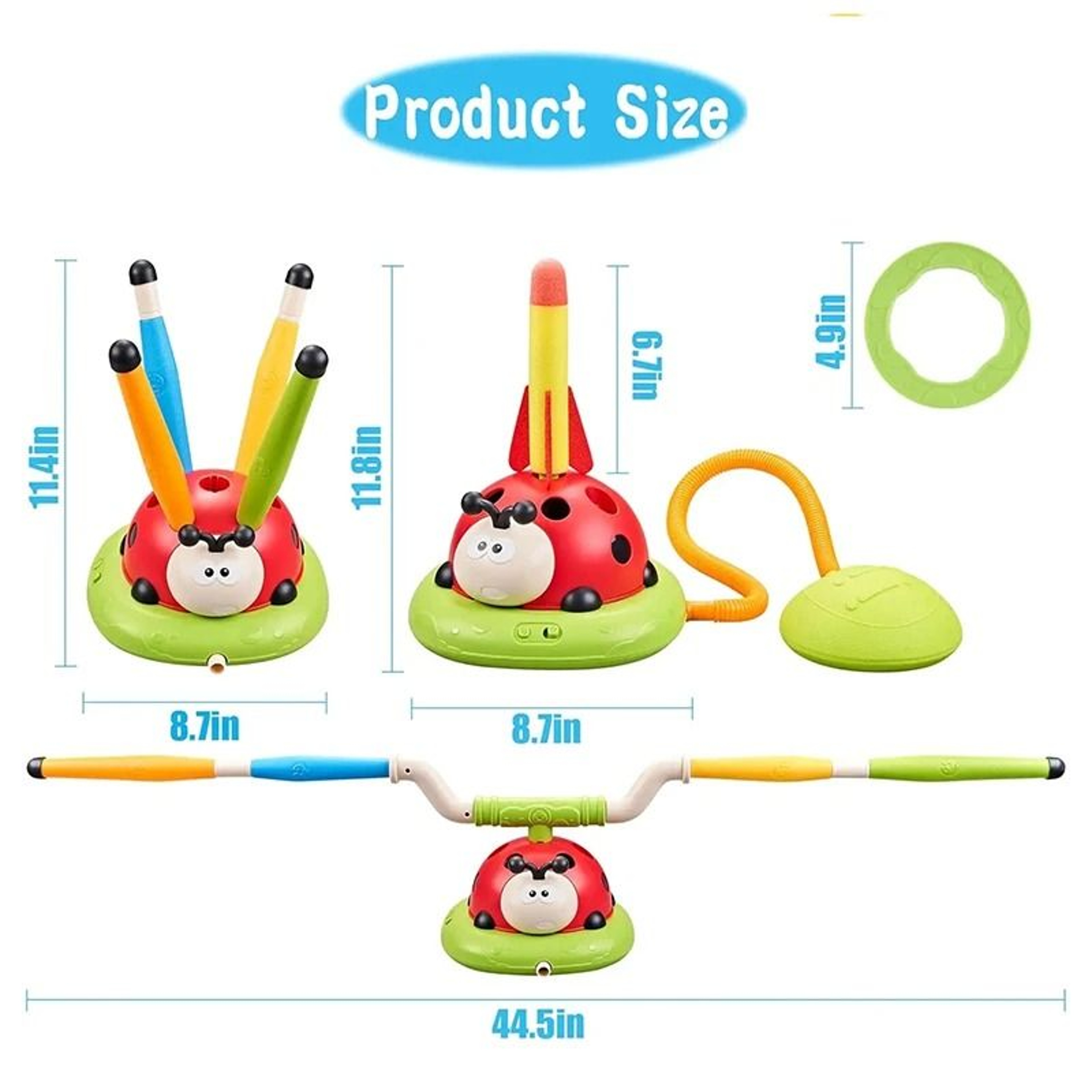 Ladybug 3in1 Multifunction Sport Game  Skip Toss  Rocket Launcher 1