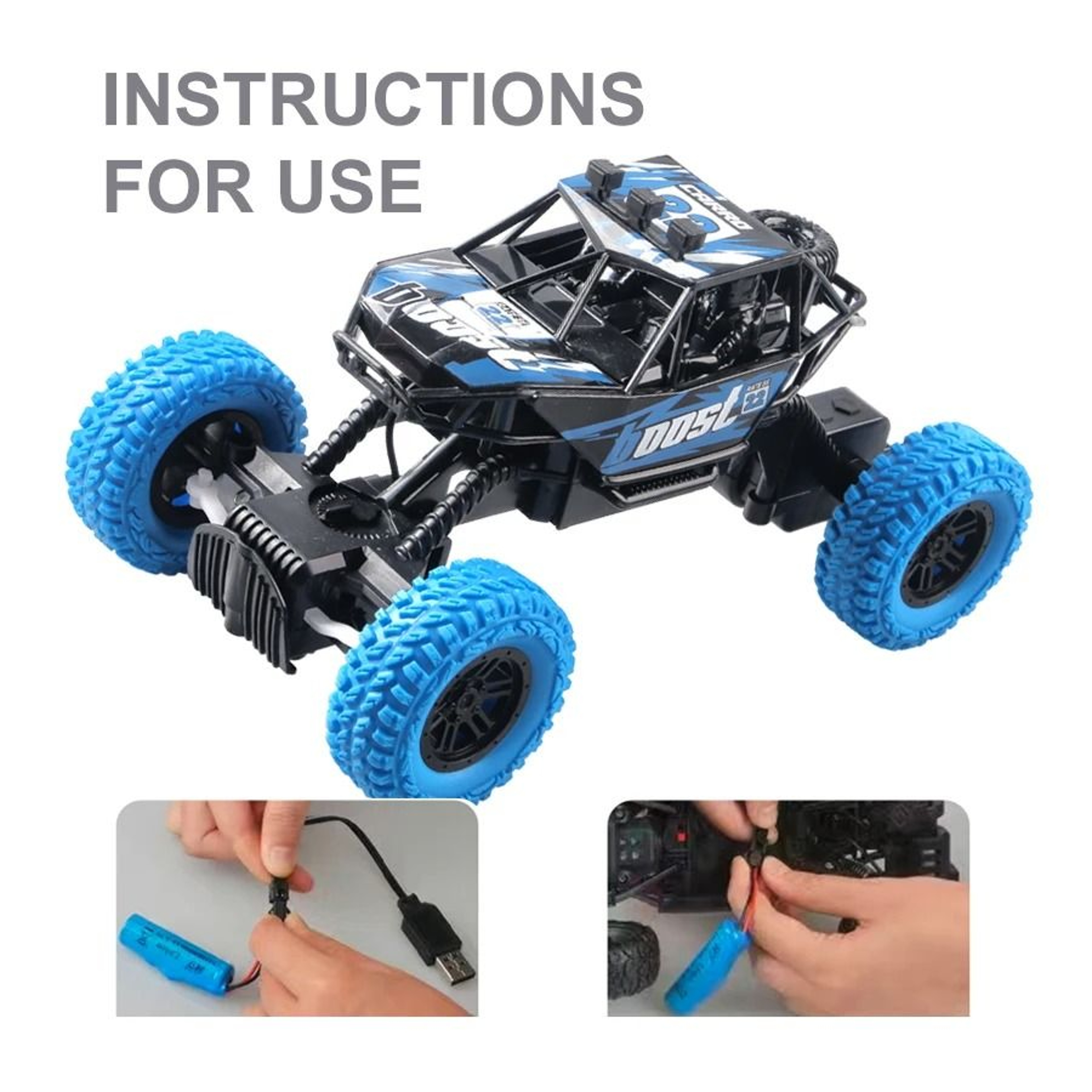 OffRoad Remote Control Car  Colorful Flashing Lights  HighGrip Rubber Wheels 5