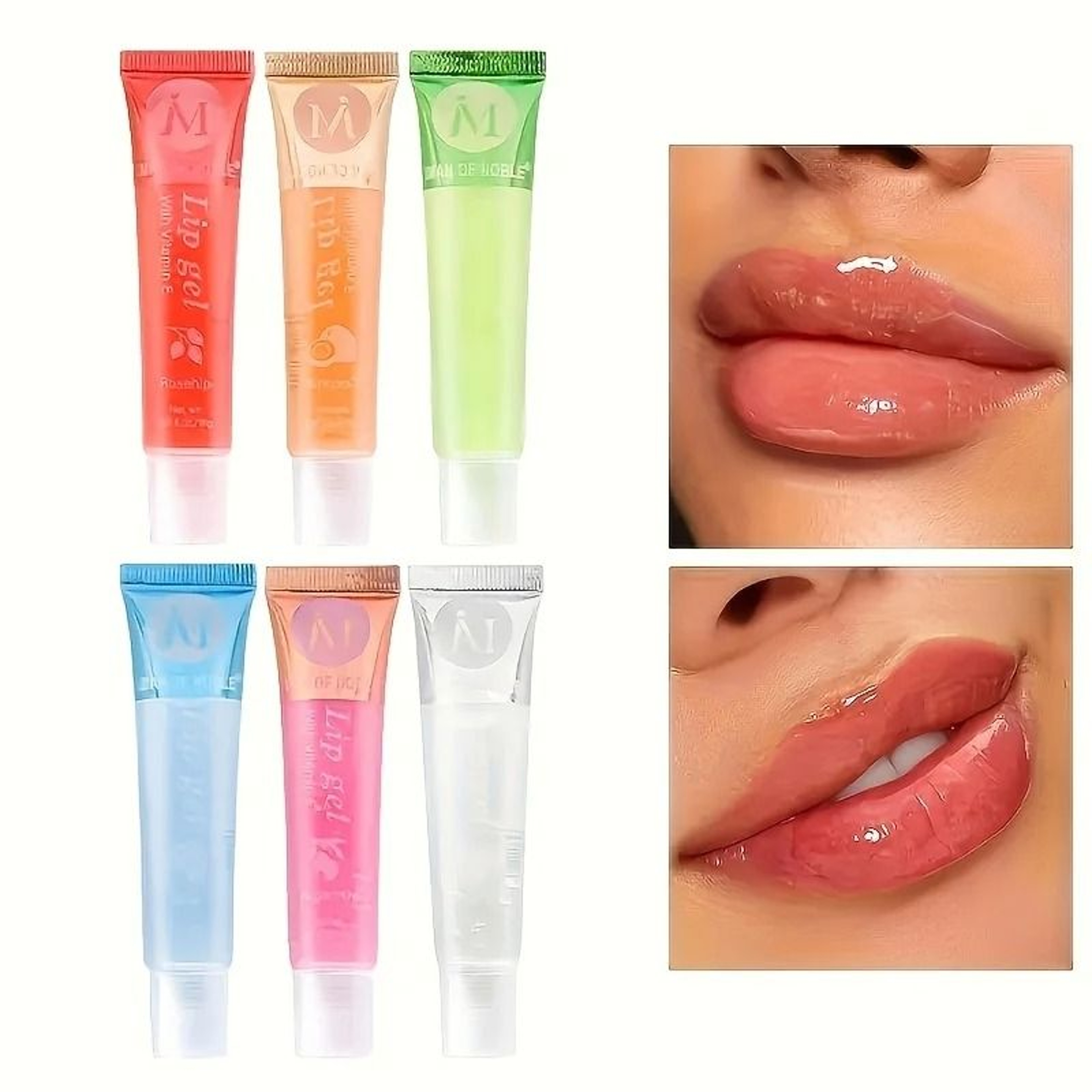 6Piece Moisturizing Lip Gel Set  Nutritious Translucent Lip Oil Collection 4