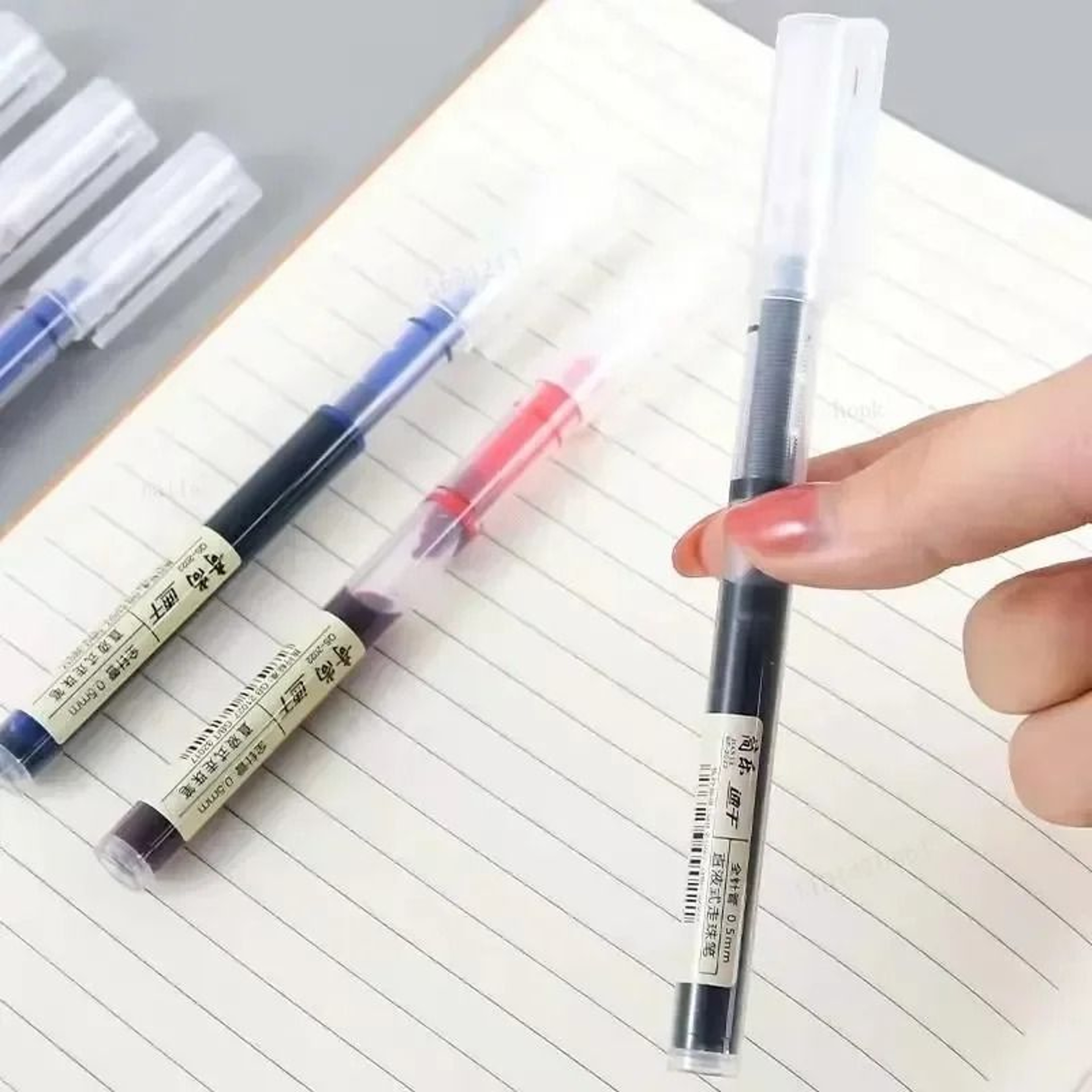 Professional Needle Type Gel Pens  HighQuality Straight Liquid Stationery Set 4