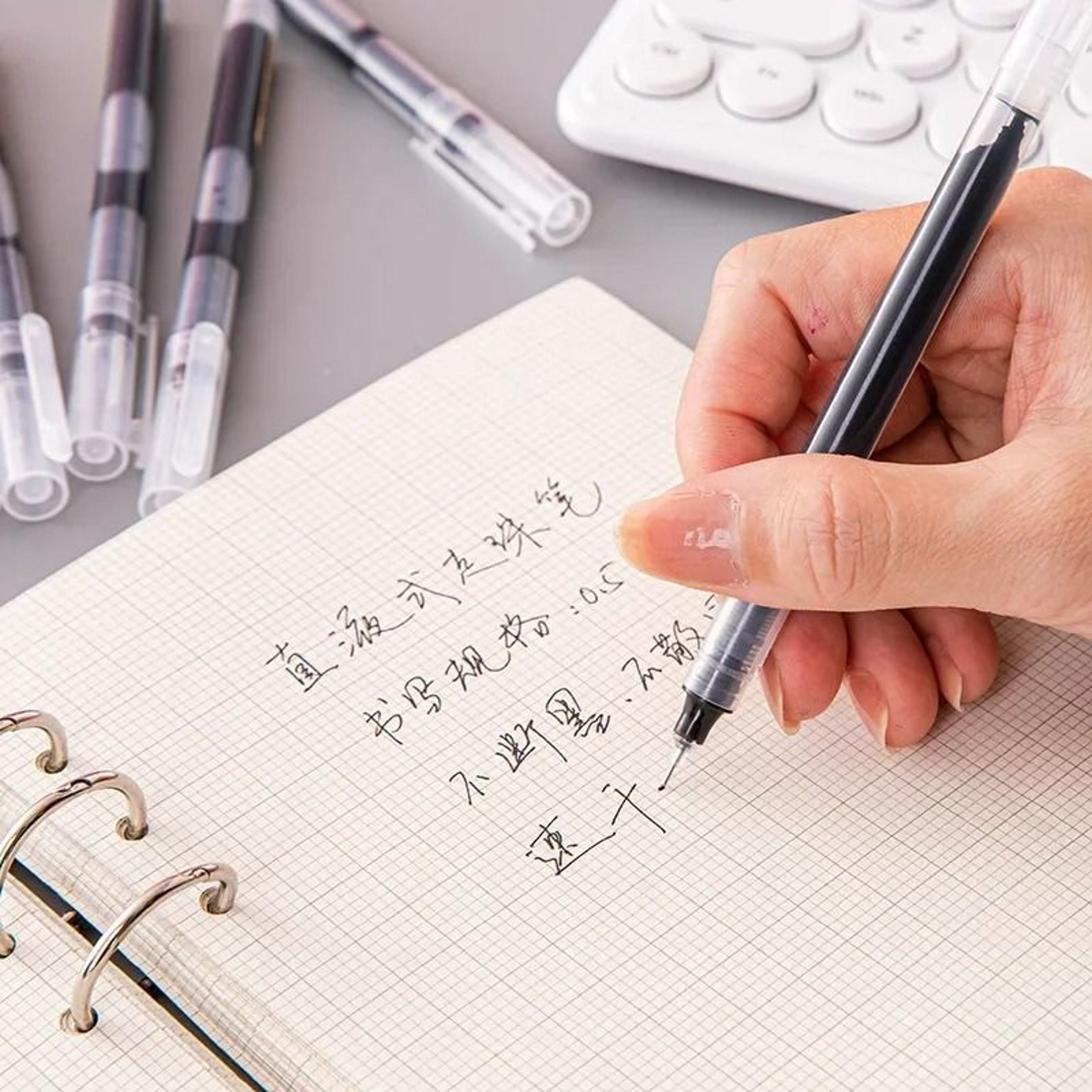 Professional Needle Type Gel Pens  HighQuality Straight Liquid Stationery Set 5