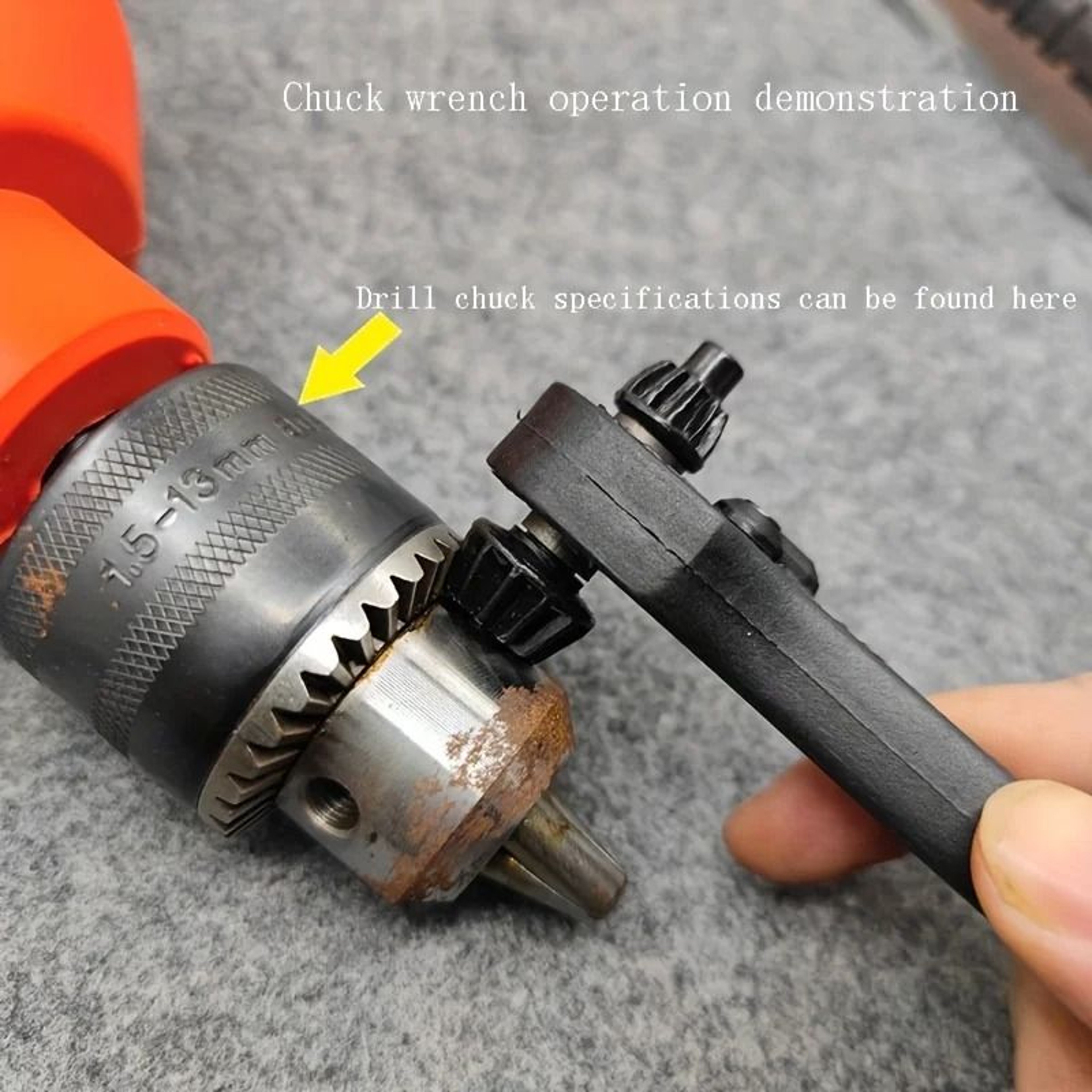 Professional 2in1 Ratchet Drill Chuck Key  IndustrialGrade LaborSaving Tool 0