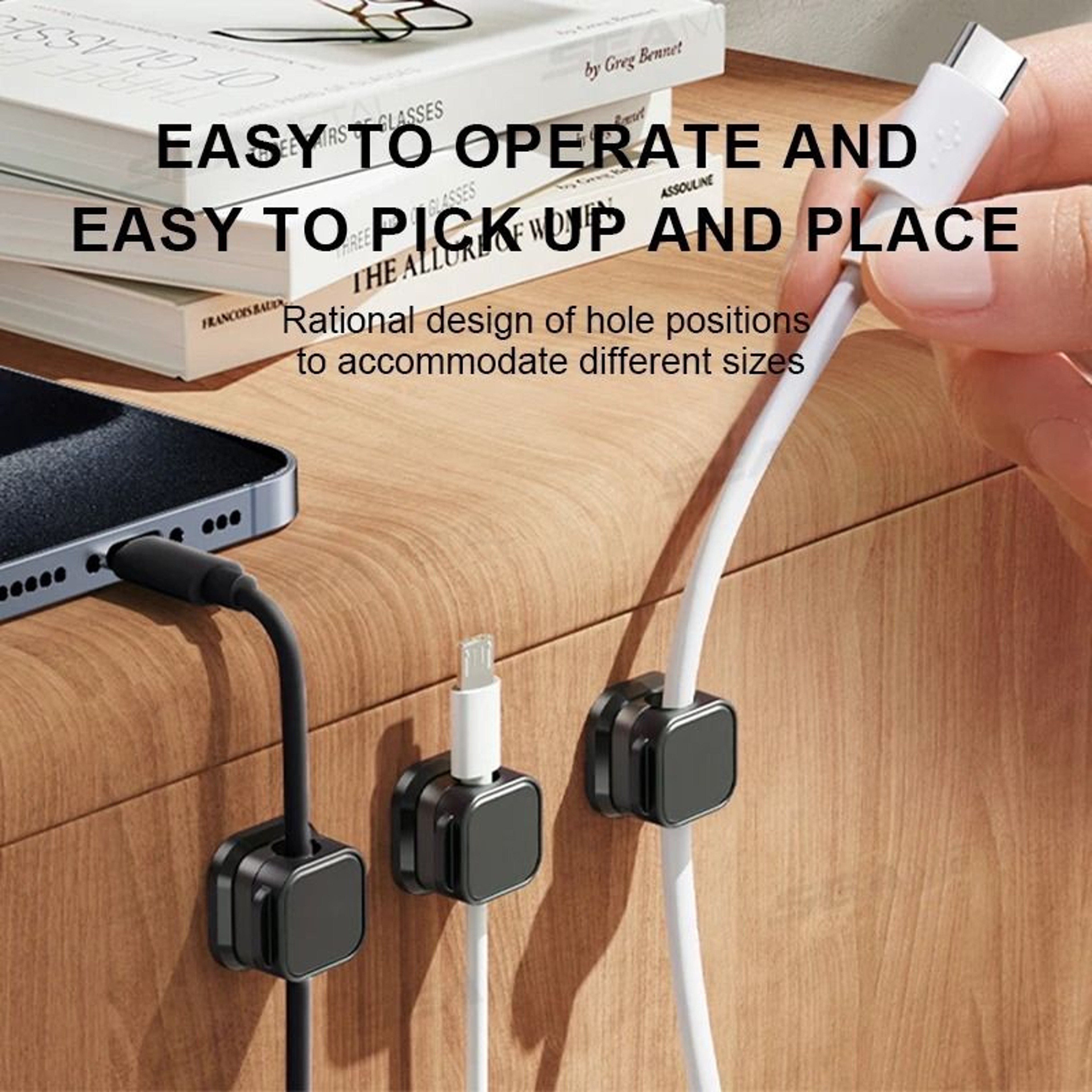 SEAMETAL Professional Magnetic Cable Management System  10Piece IndustrialGrade Cord Organizer 3