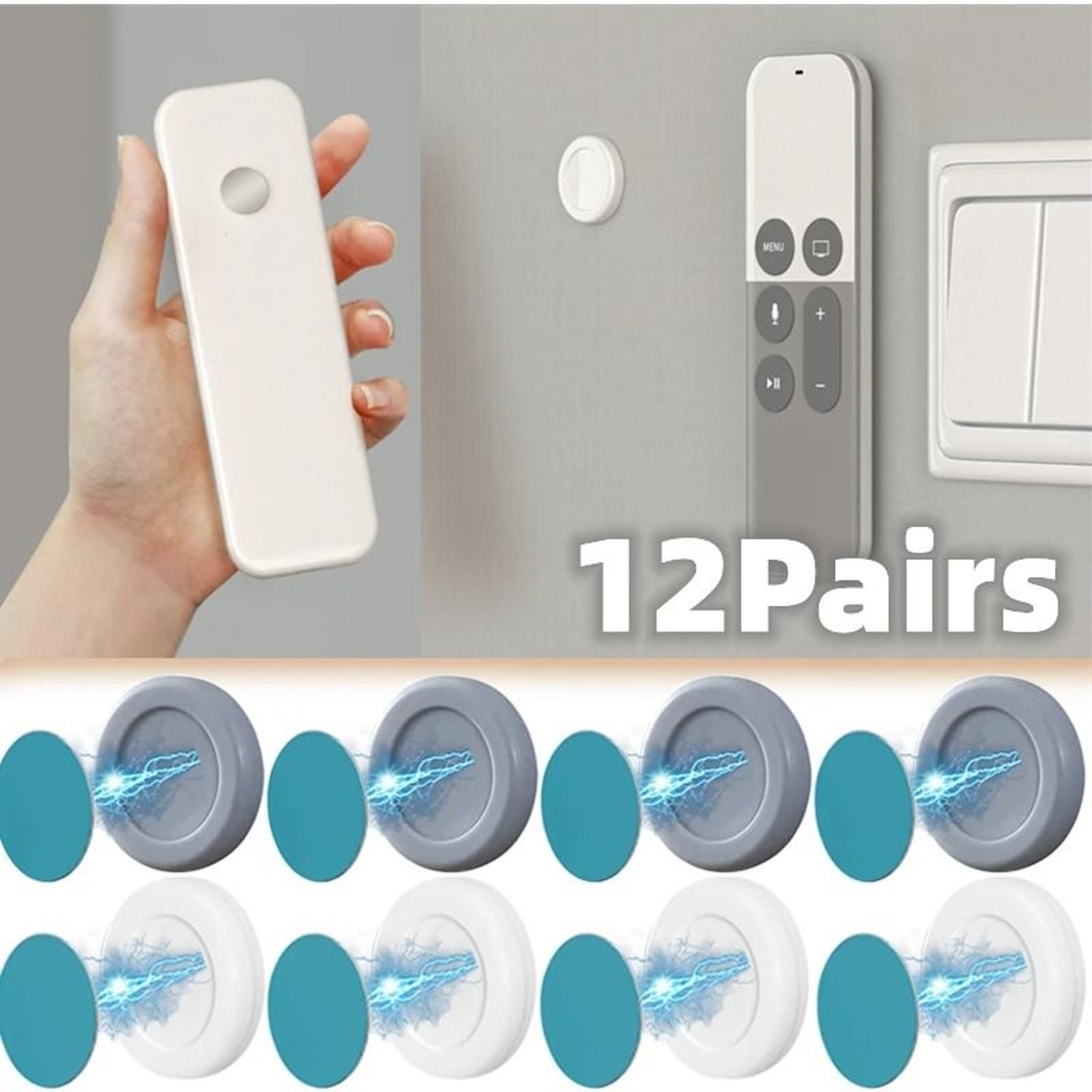 Magnetic Wall Mount Remote Control Invisible Holder And Strong Organizer Hooks 0