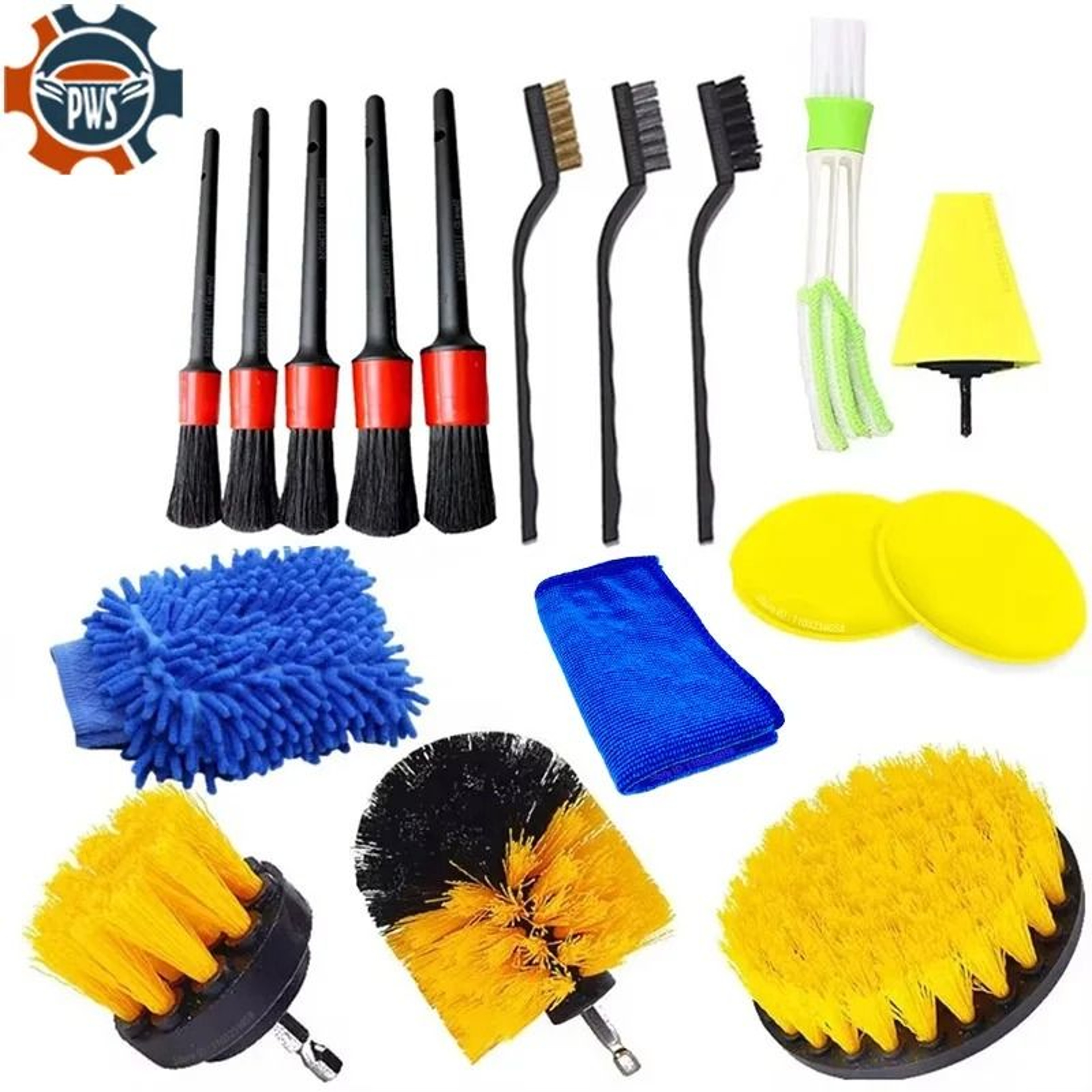 Car Detailing Brushes And Electric Drill Brush Kit For Automotive Cleaning 0