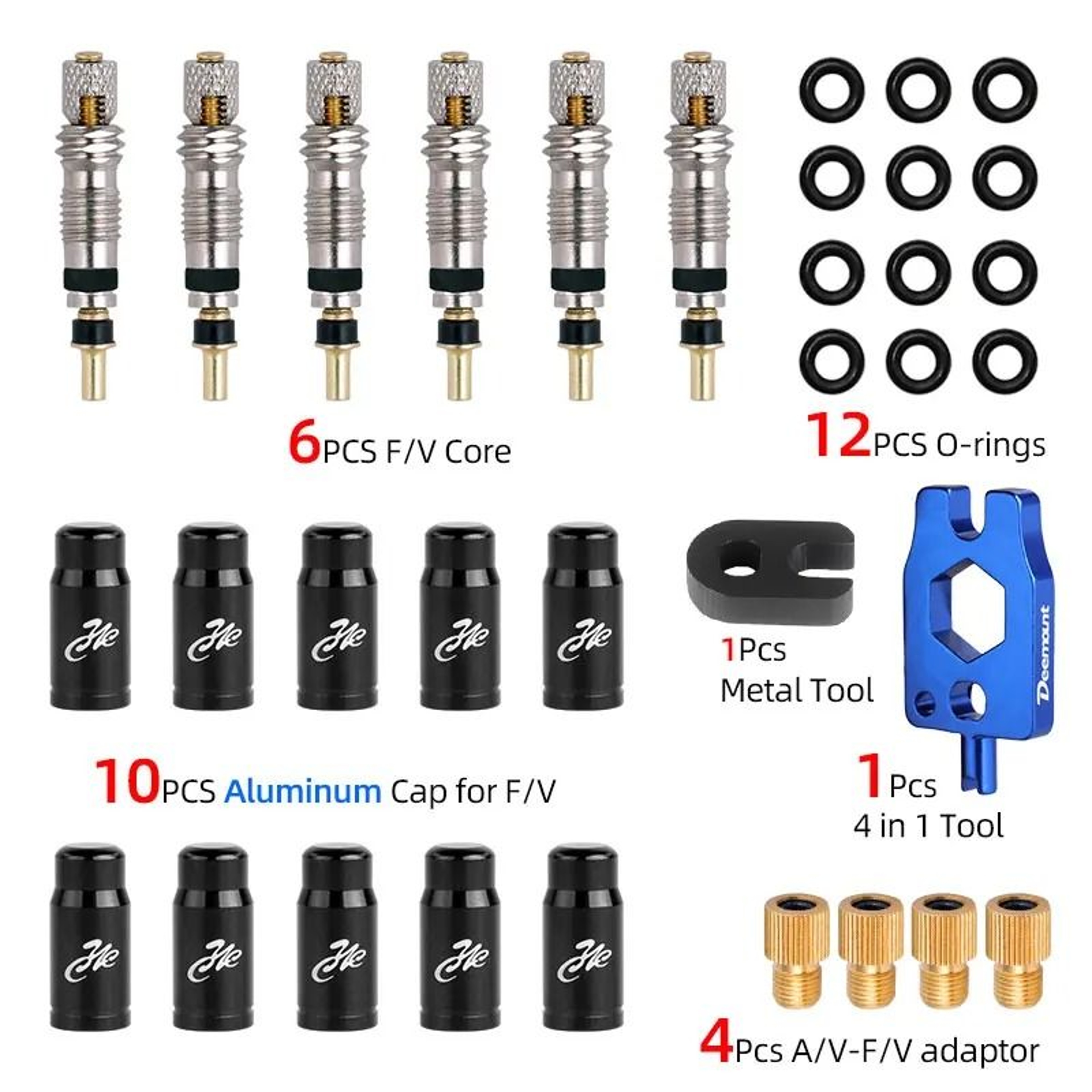 Industrial Grade Presta Valve Core Replacement  Service Tool Set 11