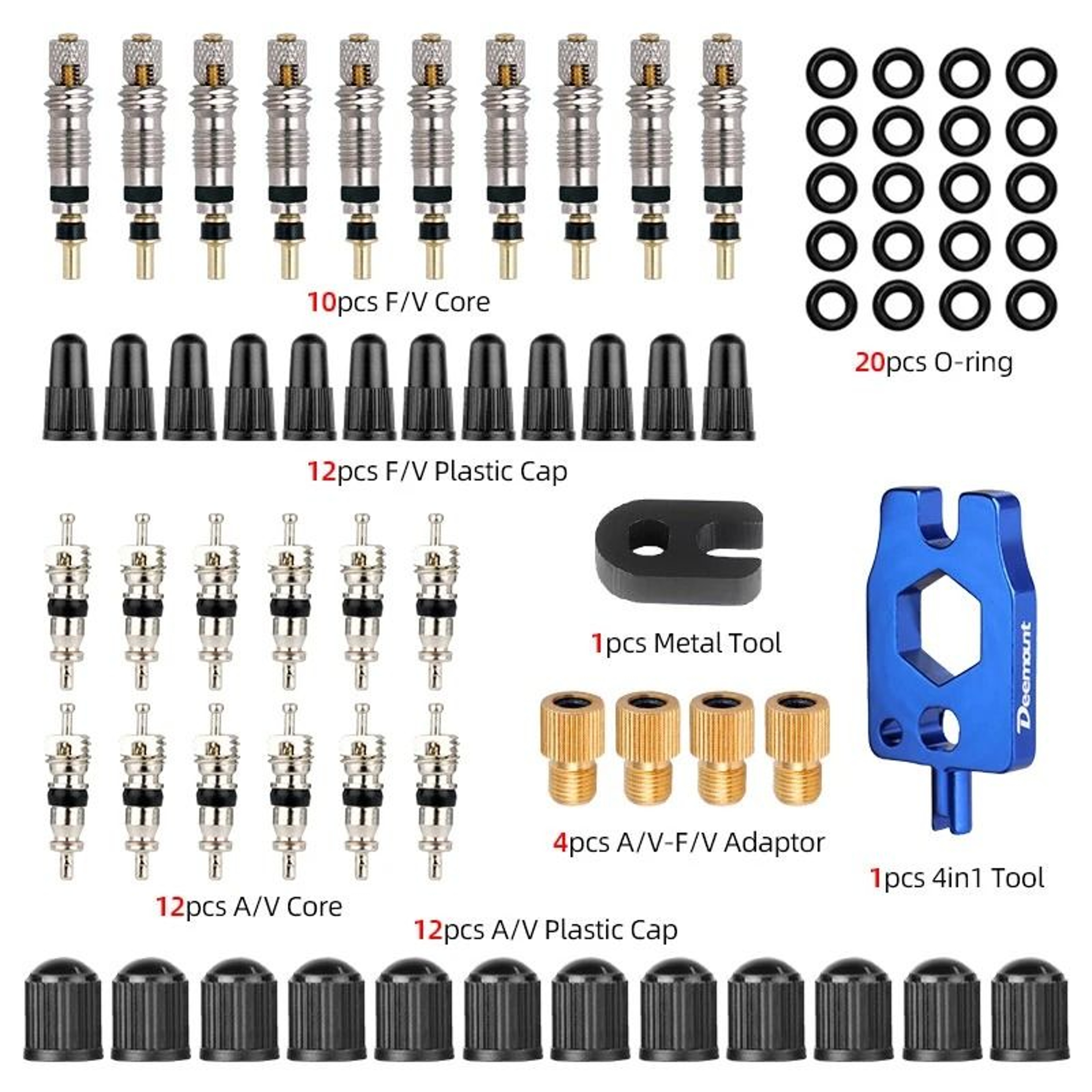 Industrial Grade Presta Valve Core Replacement  Service Tool Set 12