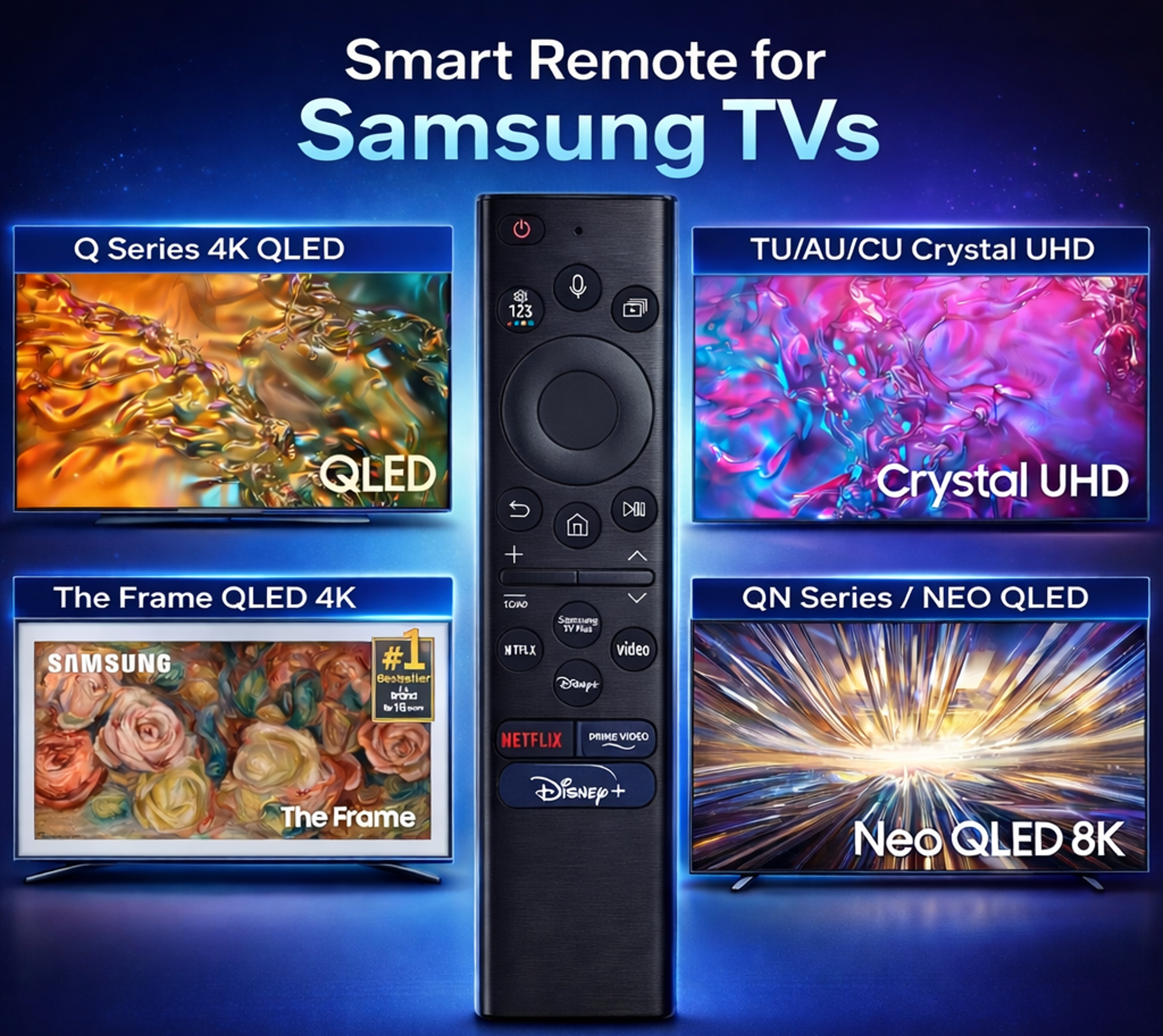 Voice Remote Control for Samsung Smart TV, OLED 4K 8K, Crystal UHD Neo QLED Series TVs – view 9