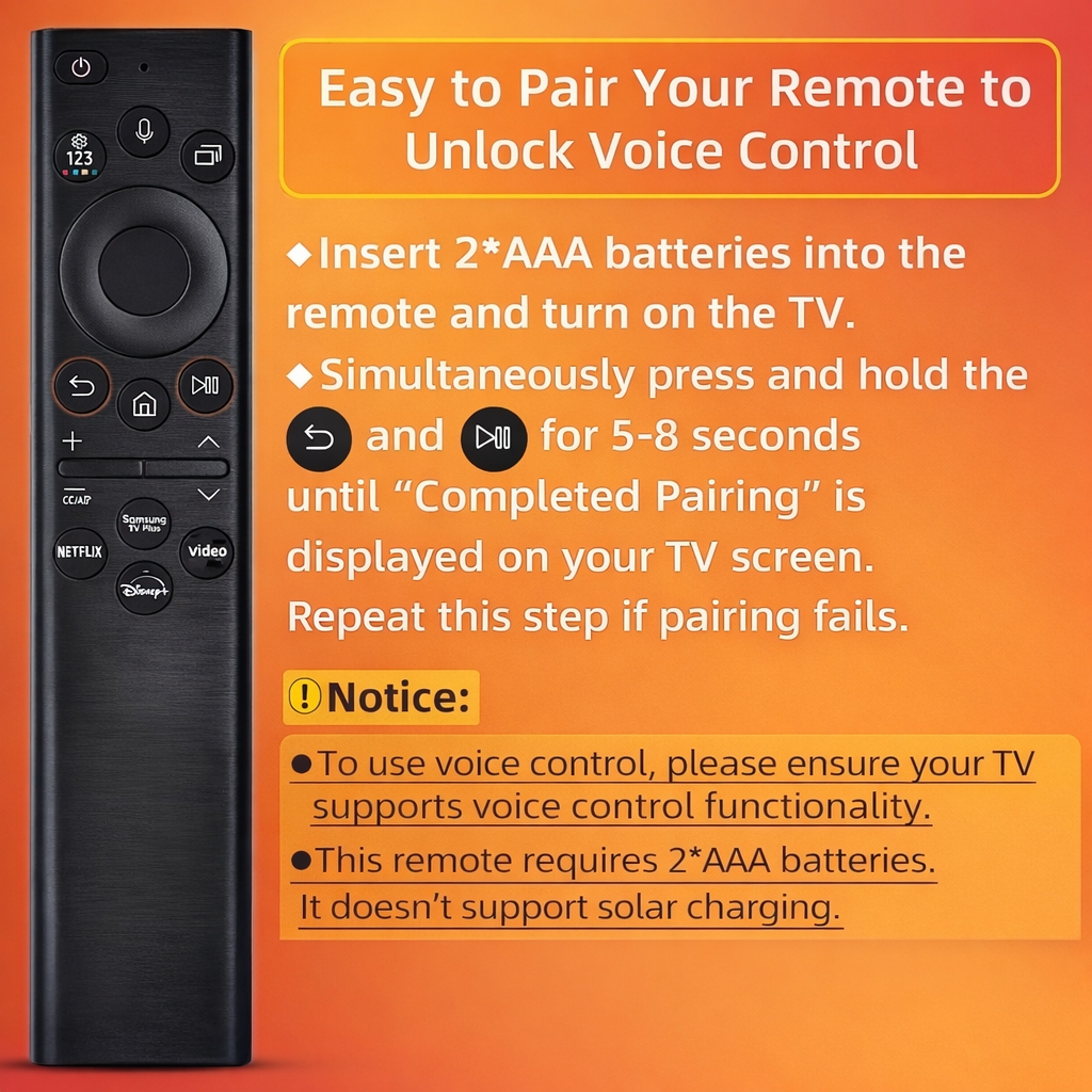Voice Remote Control for Samsung Smart TV, OLED 4K 8K, Crystal UHD Neo QLED Series TVs – view 11