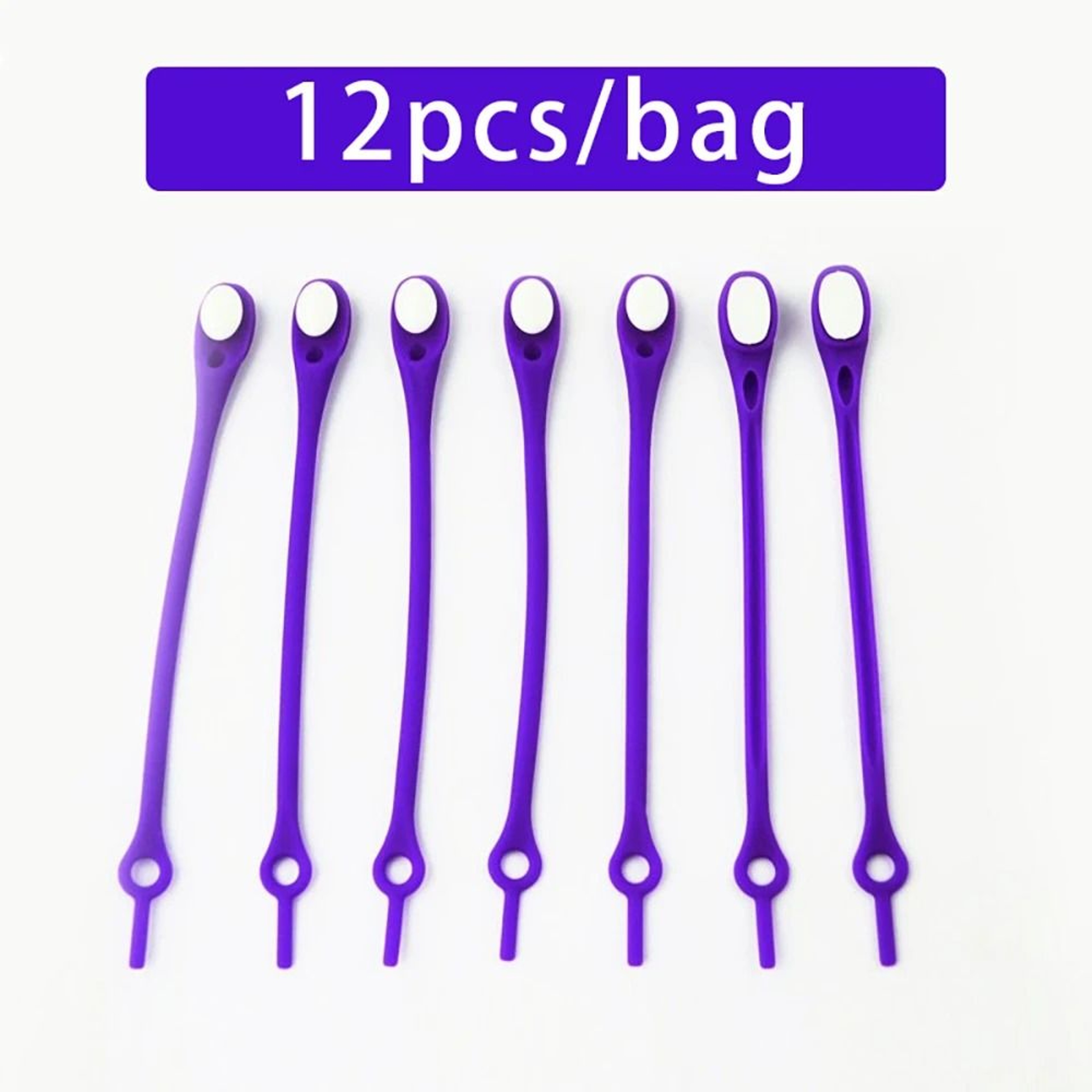 Elastic NoTie Silicone Shoelaces 12Piece MultiPack 12