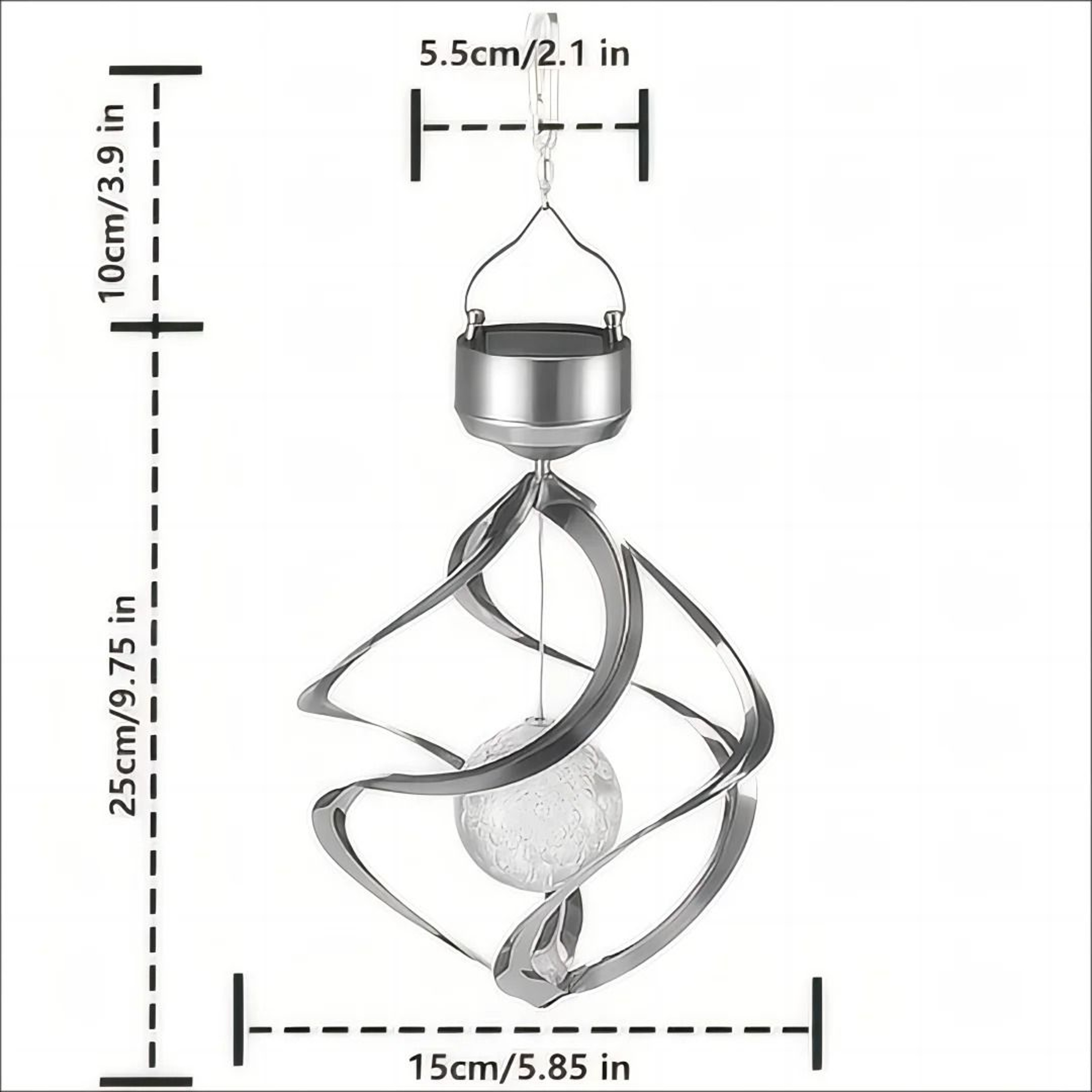 Solar Wind Chime Pendant Light Outdoor Garden Decorative Light 3