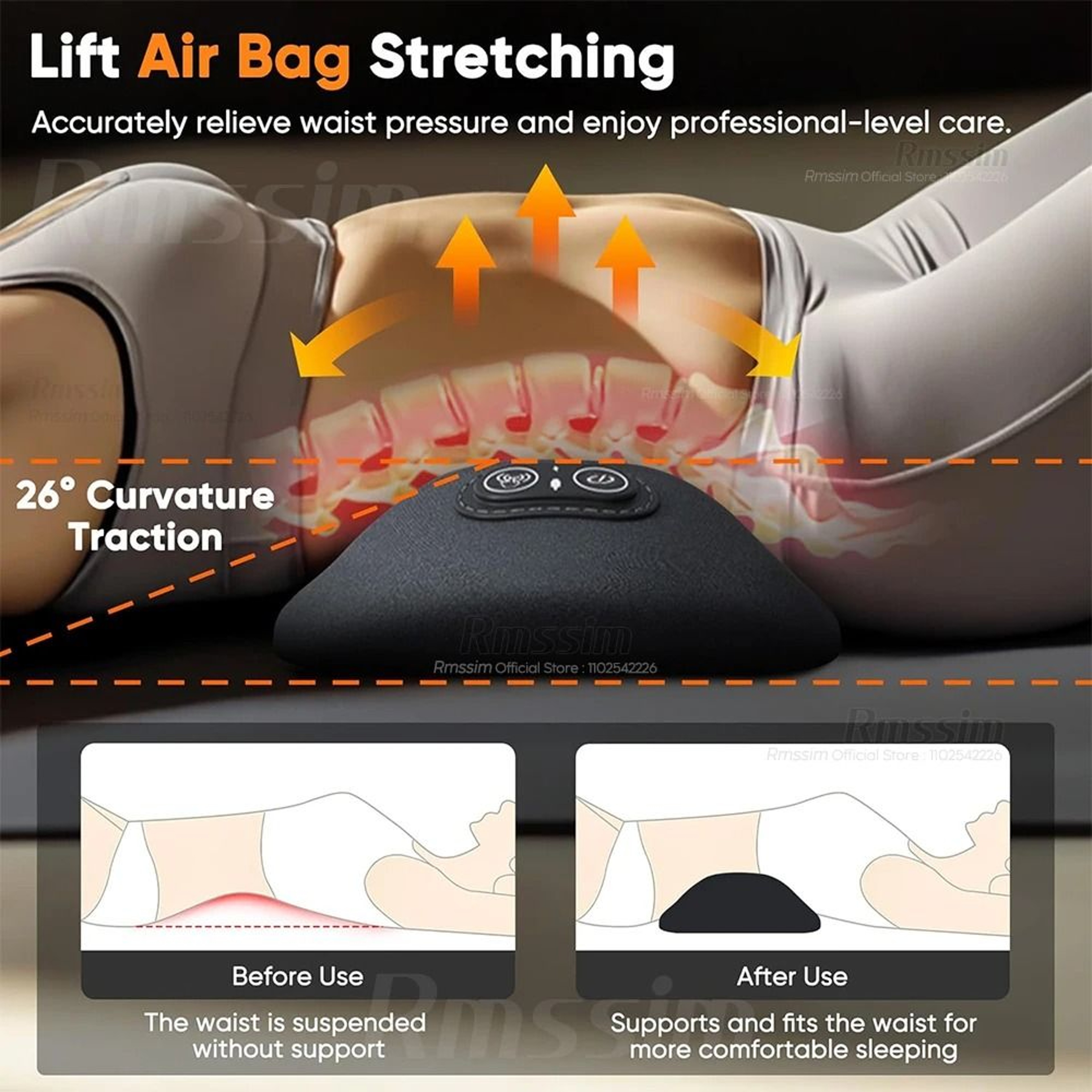 3 In 1 Electric Lumbar Support Pillow With Adjustable Height 4