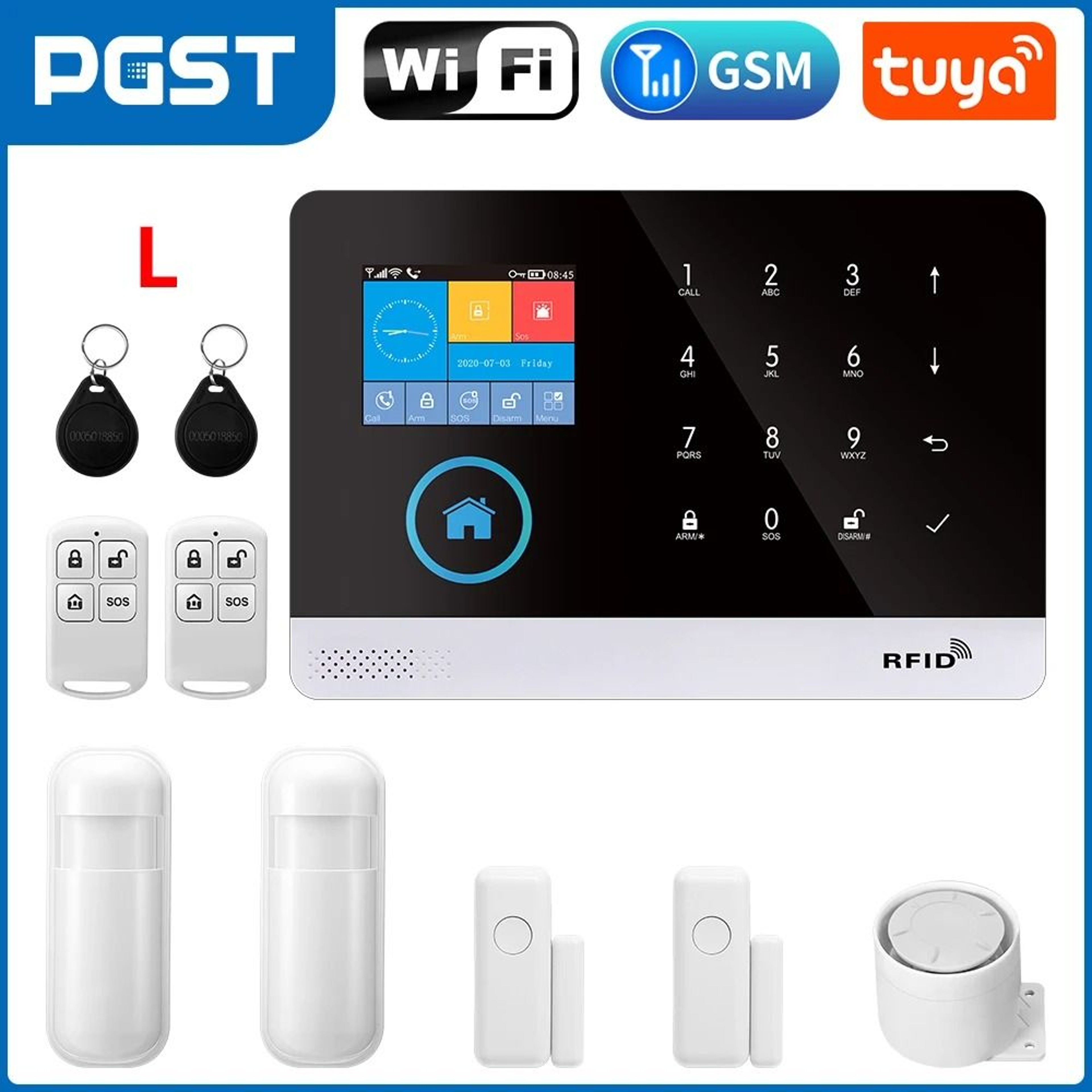 PGST 103 4G WiFi GSM Home Security Alarm System 7