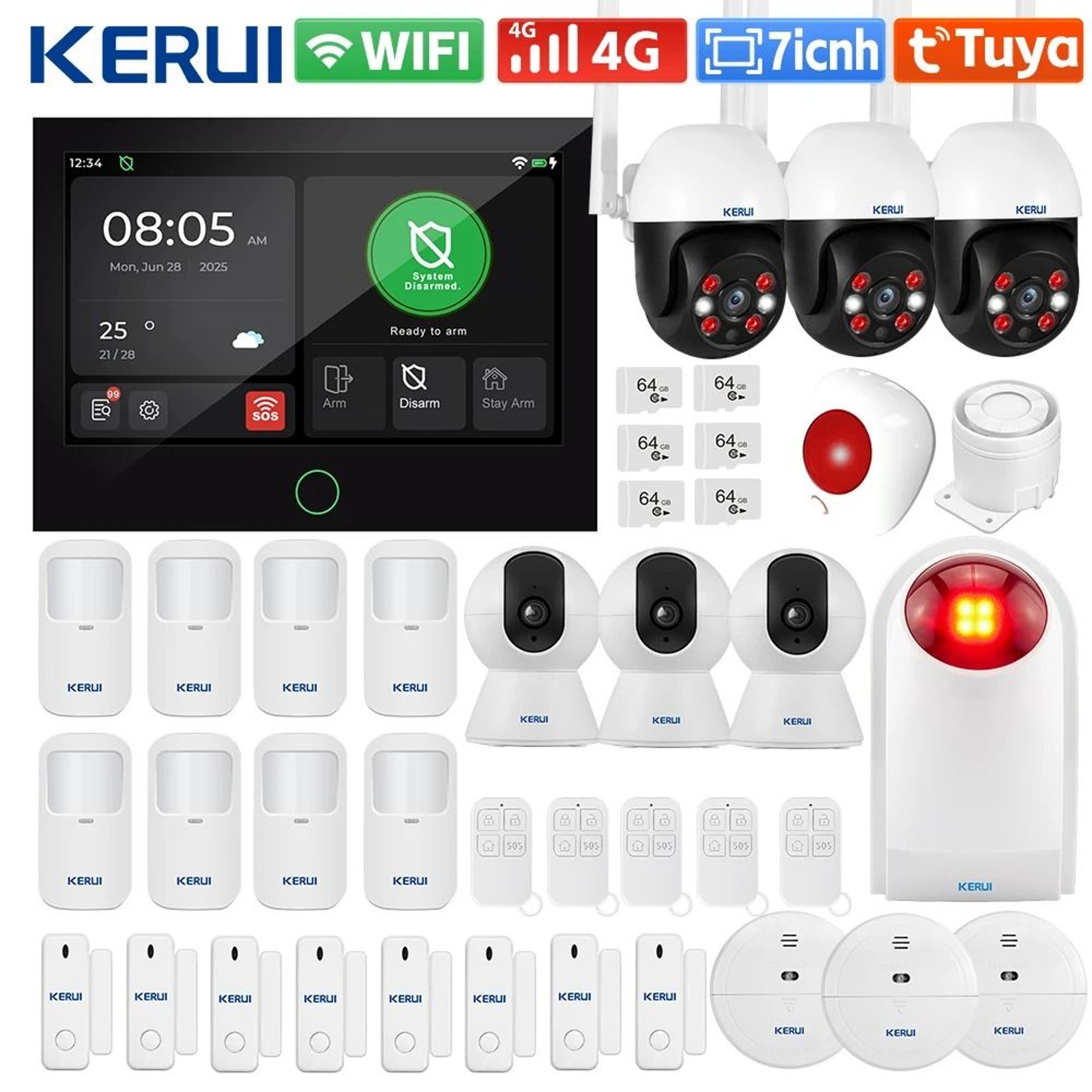KERUI G70 Tuya WiFi4G Home Security Alarm System 9