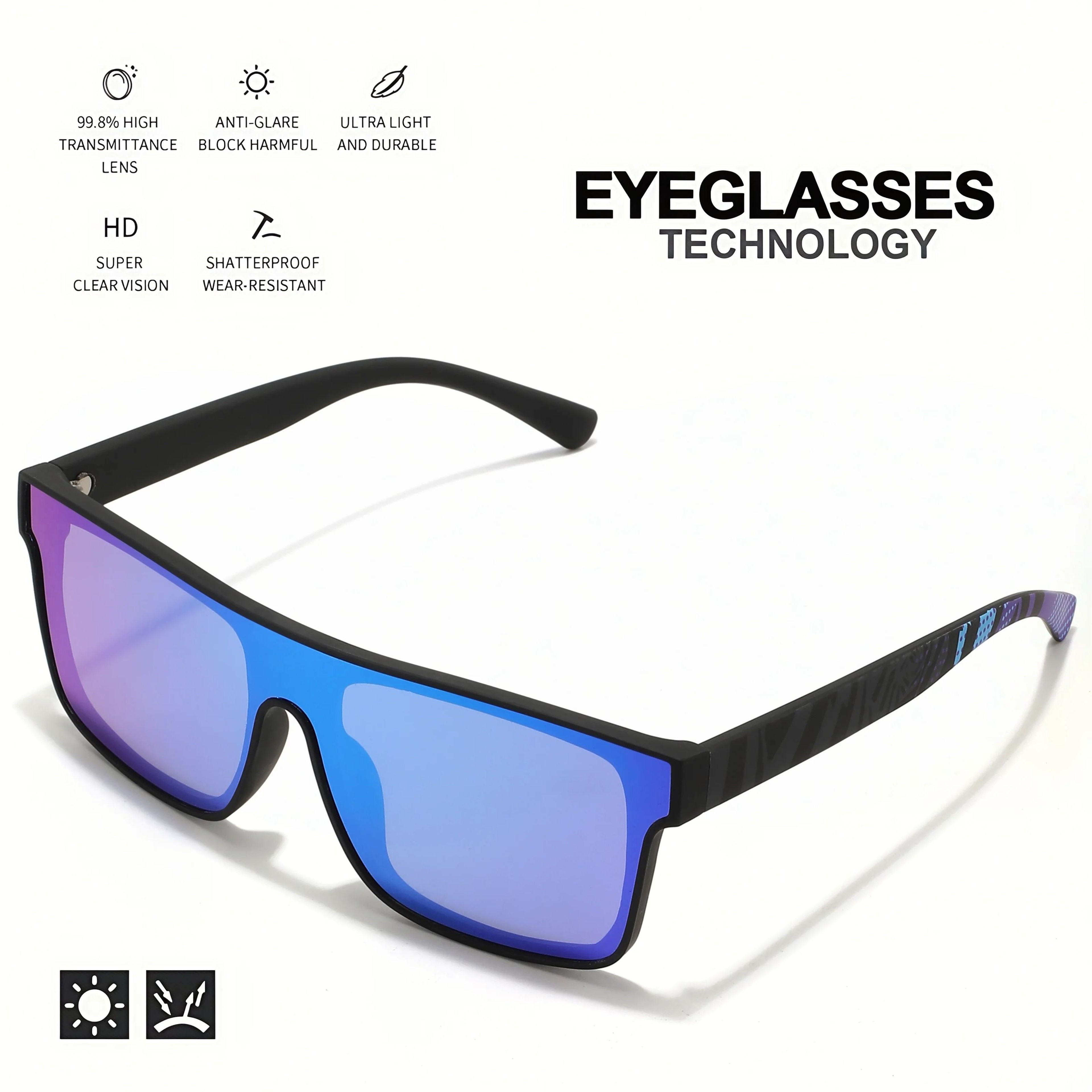 Colorful Square Sports Sunglasses 4