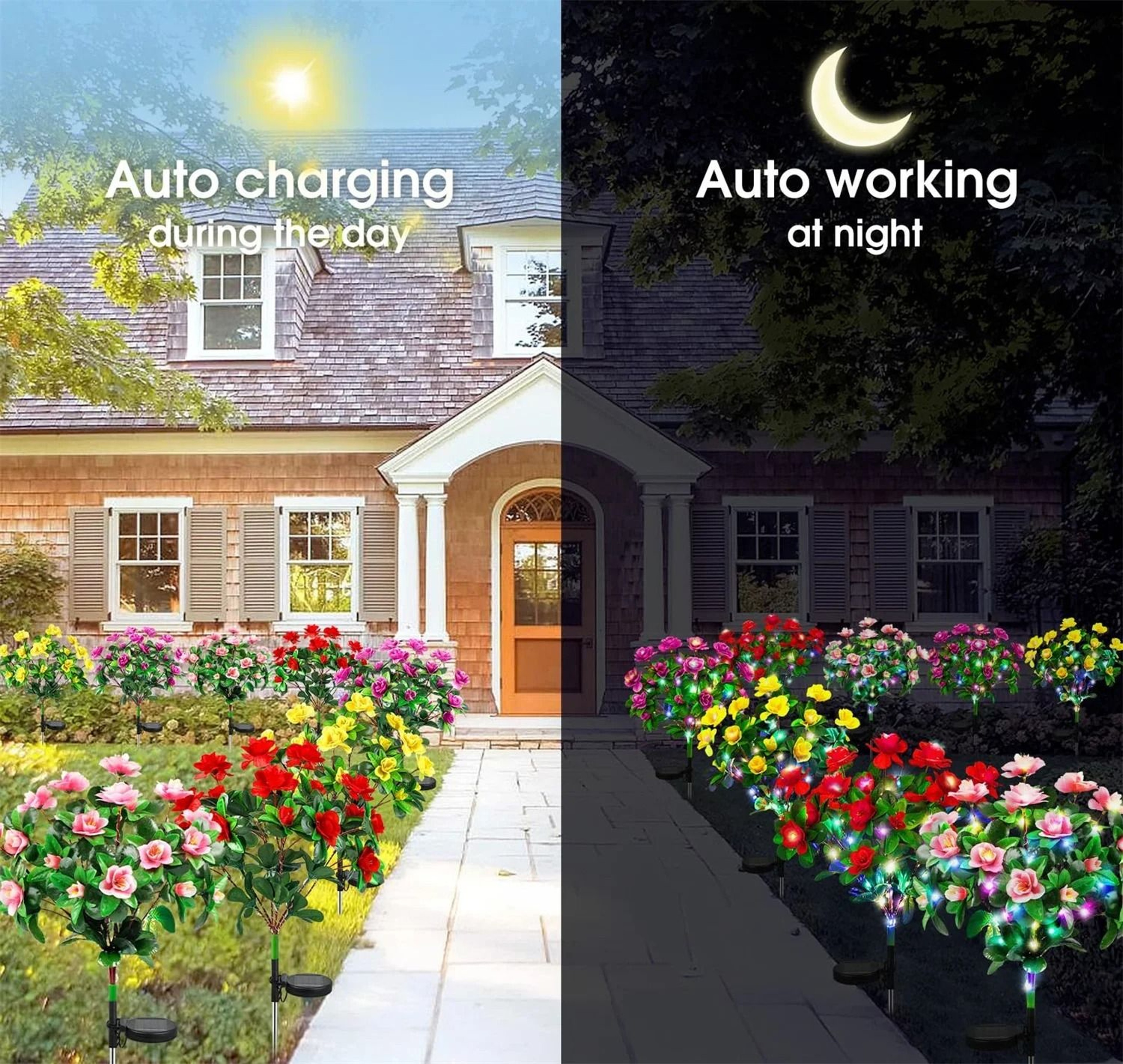 New LED Waterproof Solar Azalea Flower Lights 2