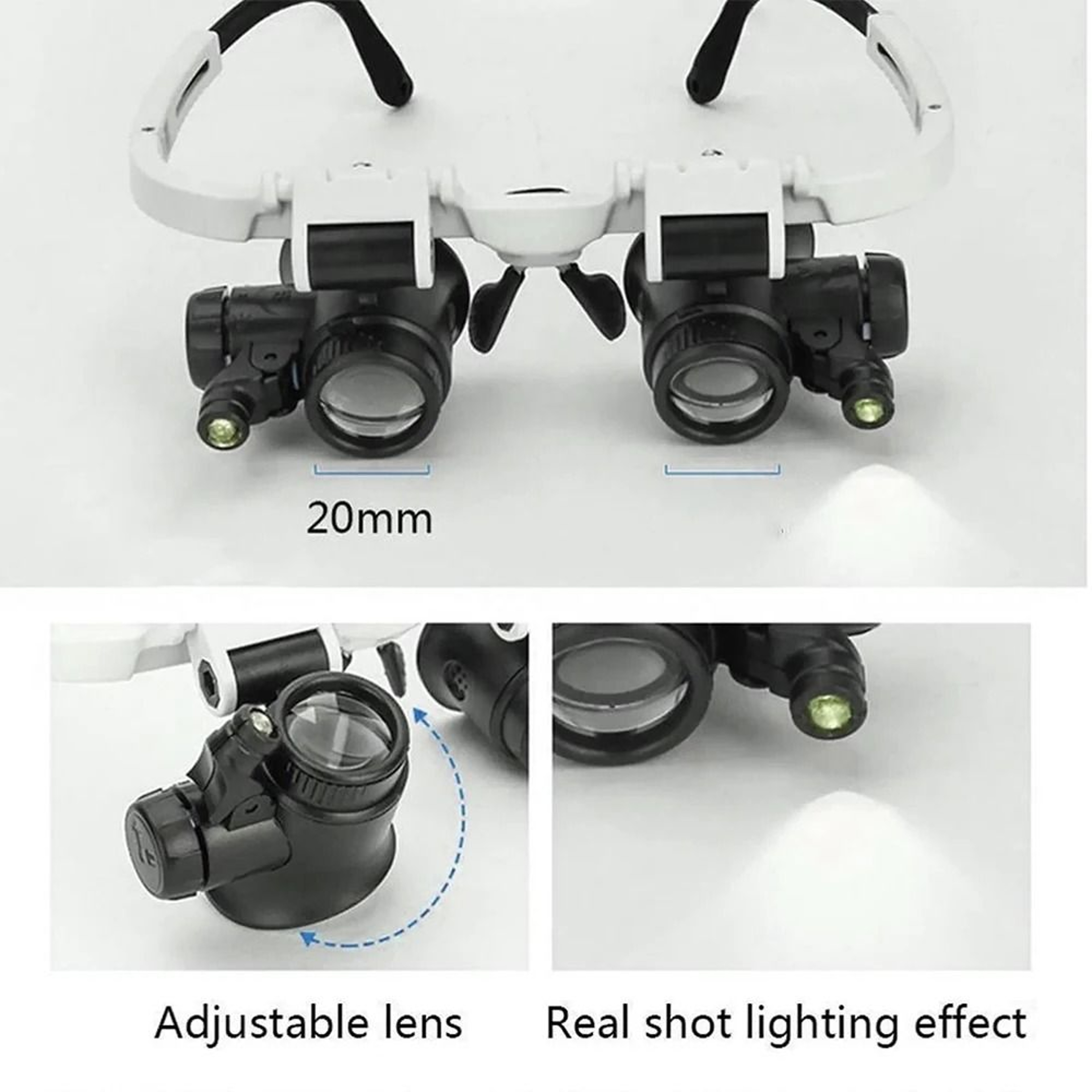 LED Magnifying Headband Jeweler Repair Loupe 1