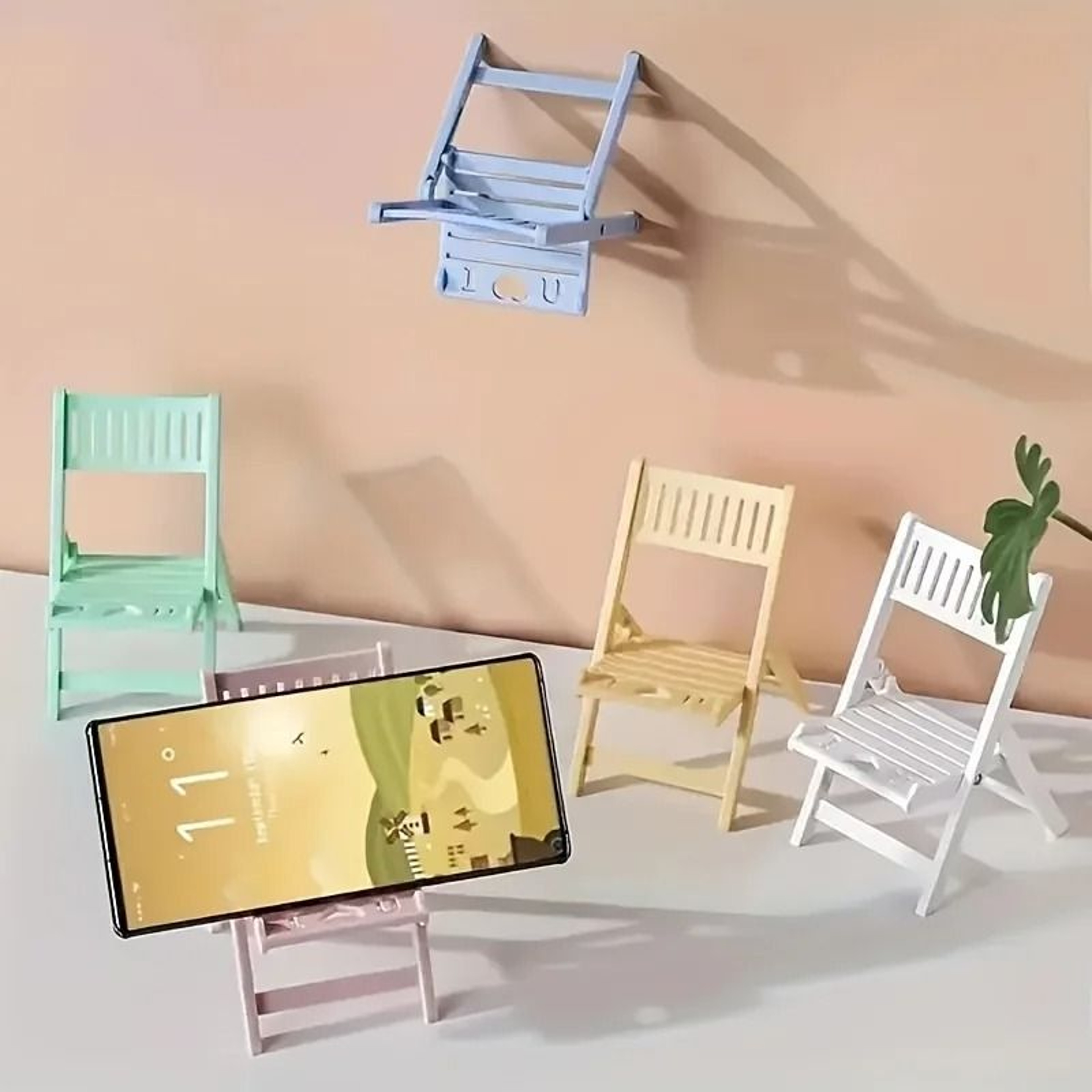 3pcs Mini Beach Chair Cell Phone Stand 1