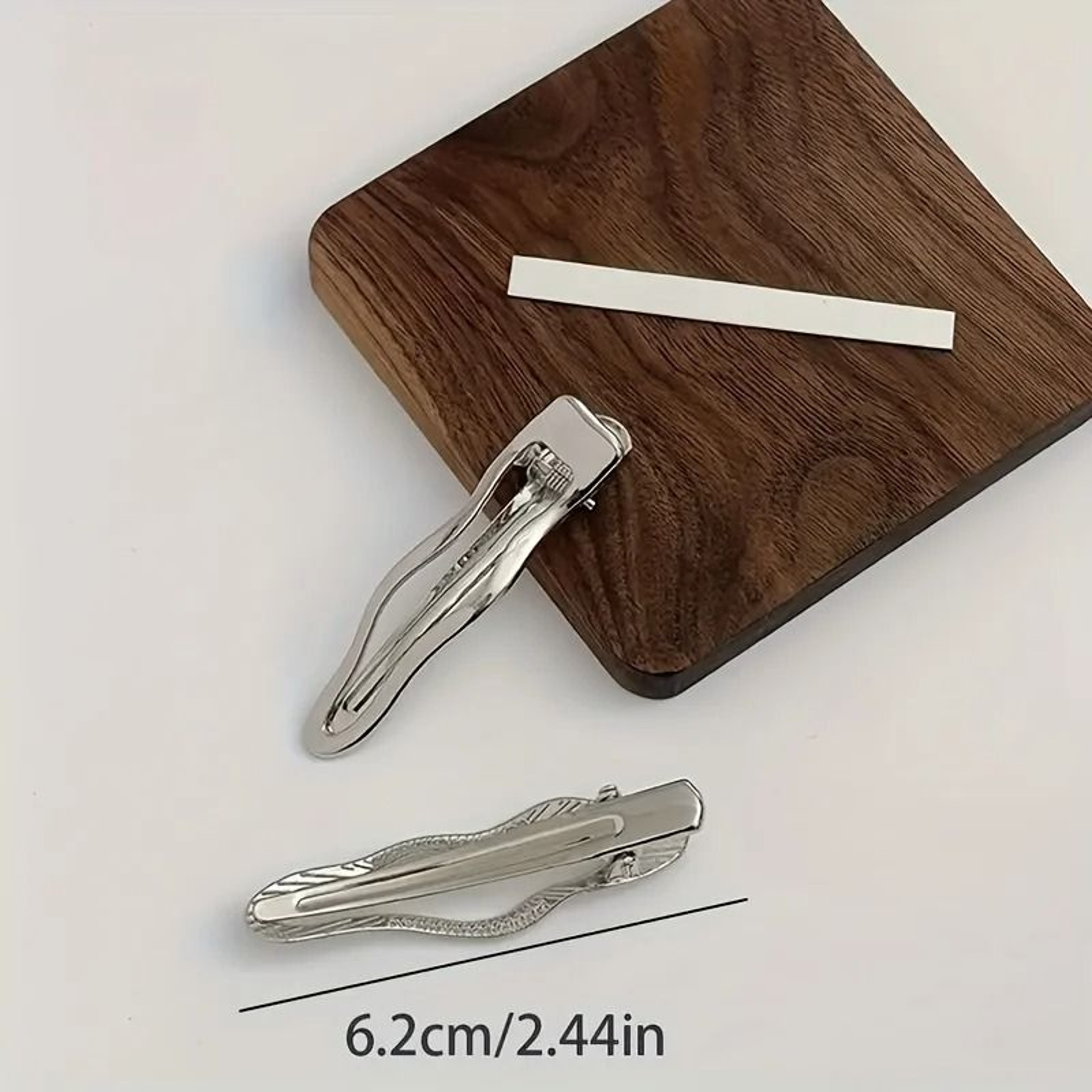 8pcs Elegant Silvery Hair Clips Set 5