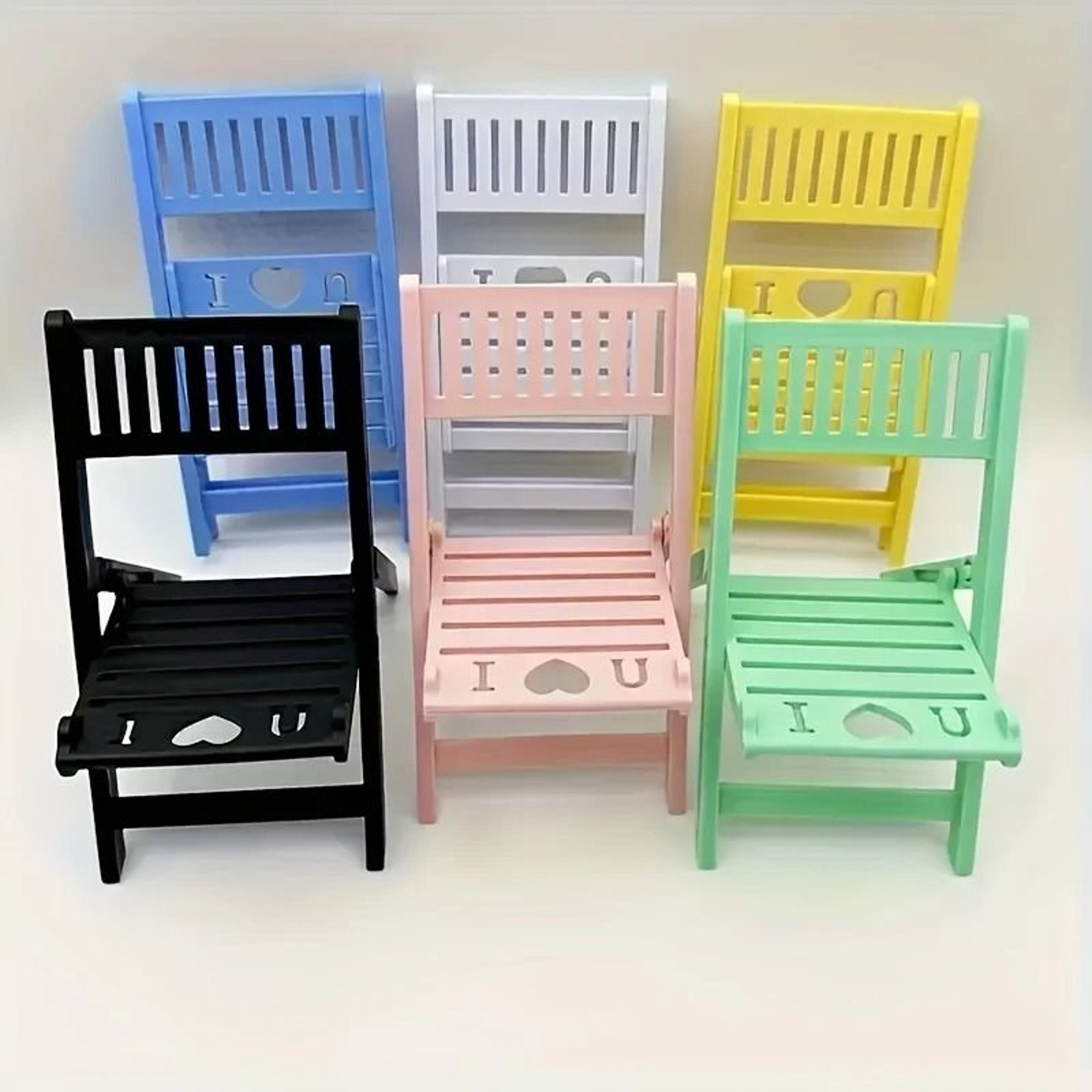 6 Pcs Mini Beach Chair Cell Phone Stand 2