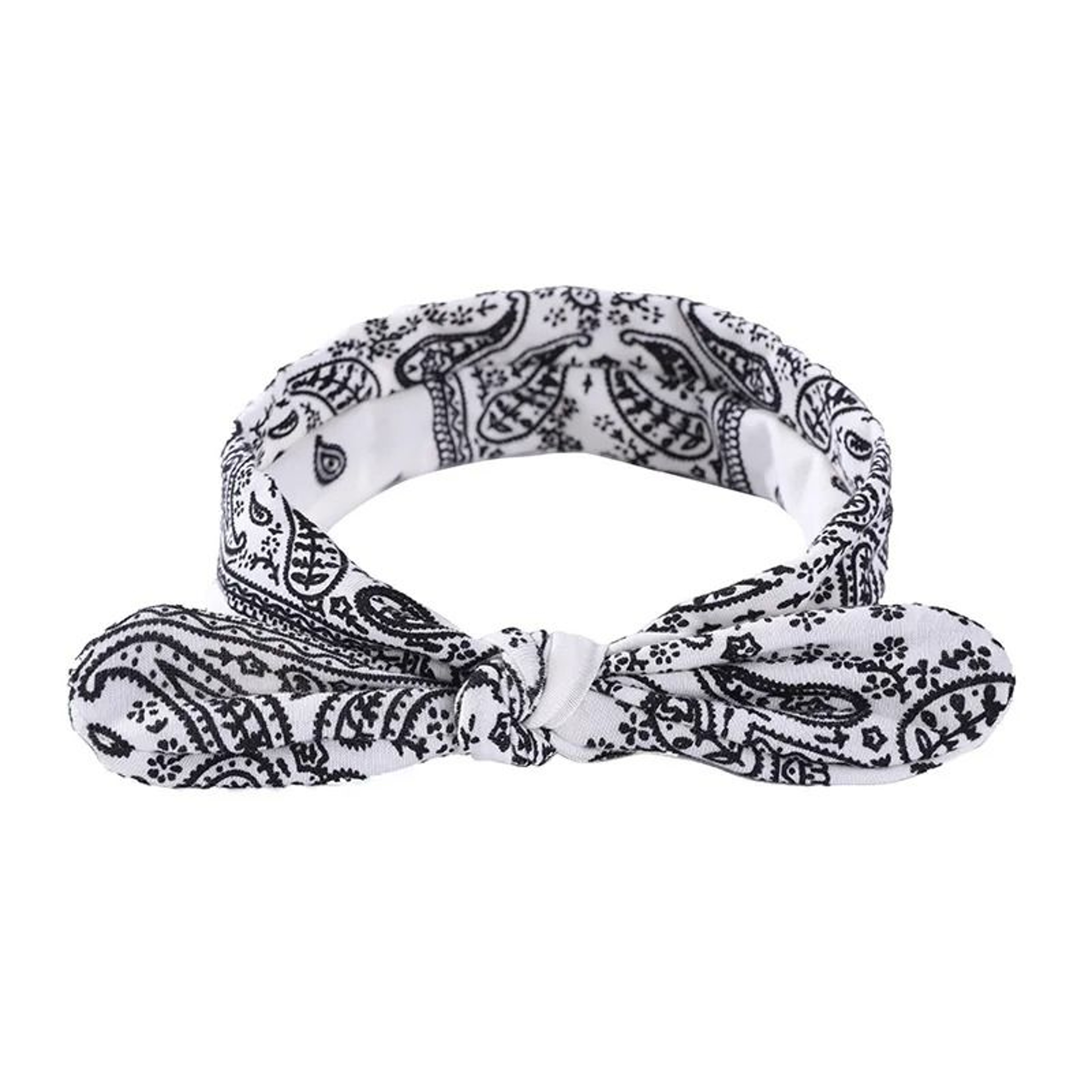 Printed Rabbit Ears Elastic Crossband Headband 9