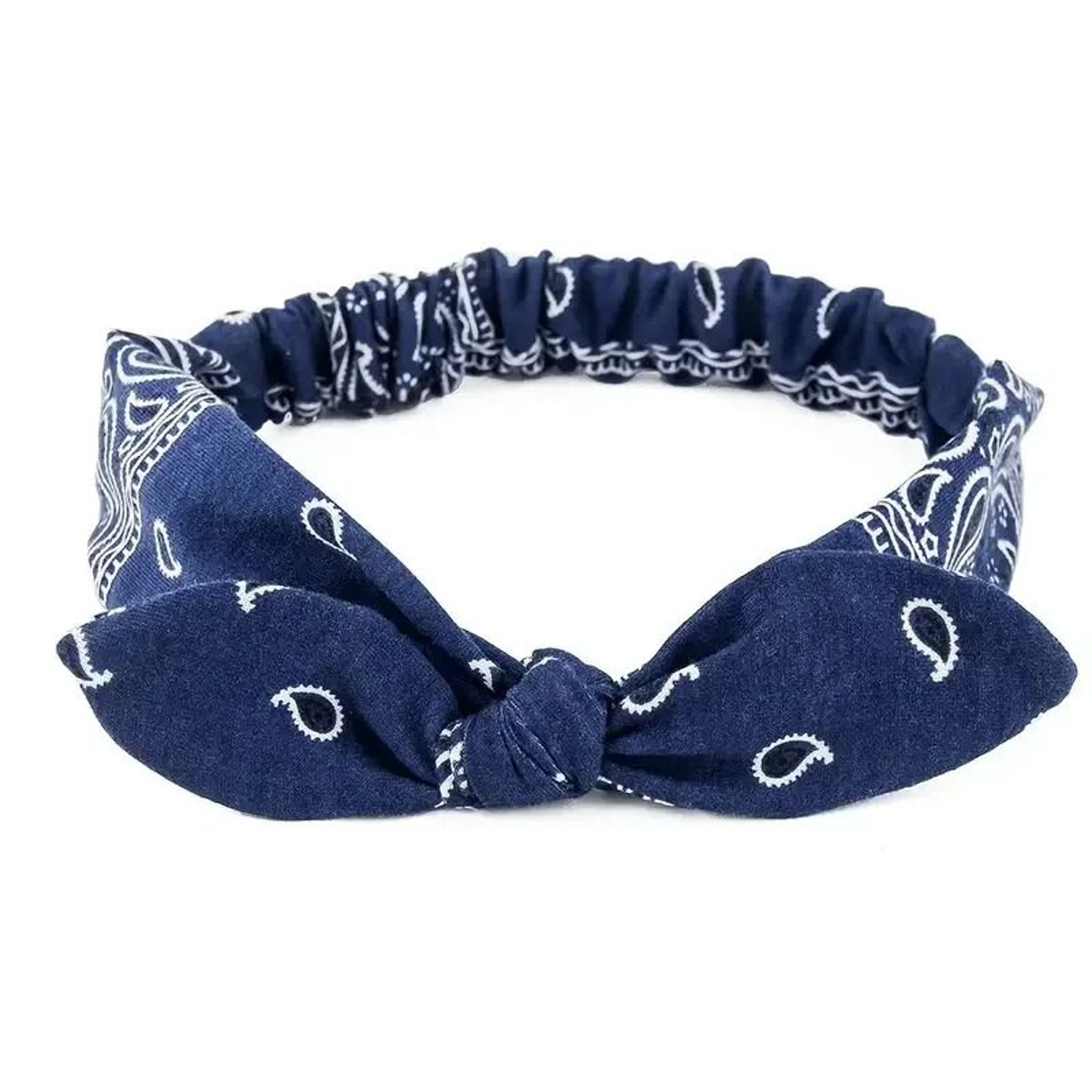 Printed Rabbit Ears Elastic Crossband Headband 8