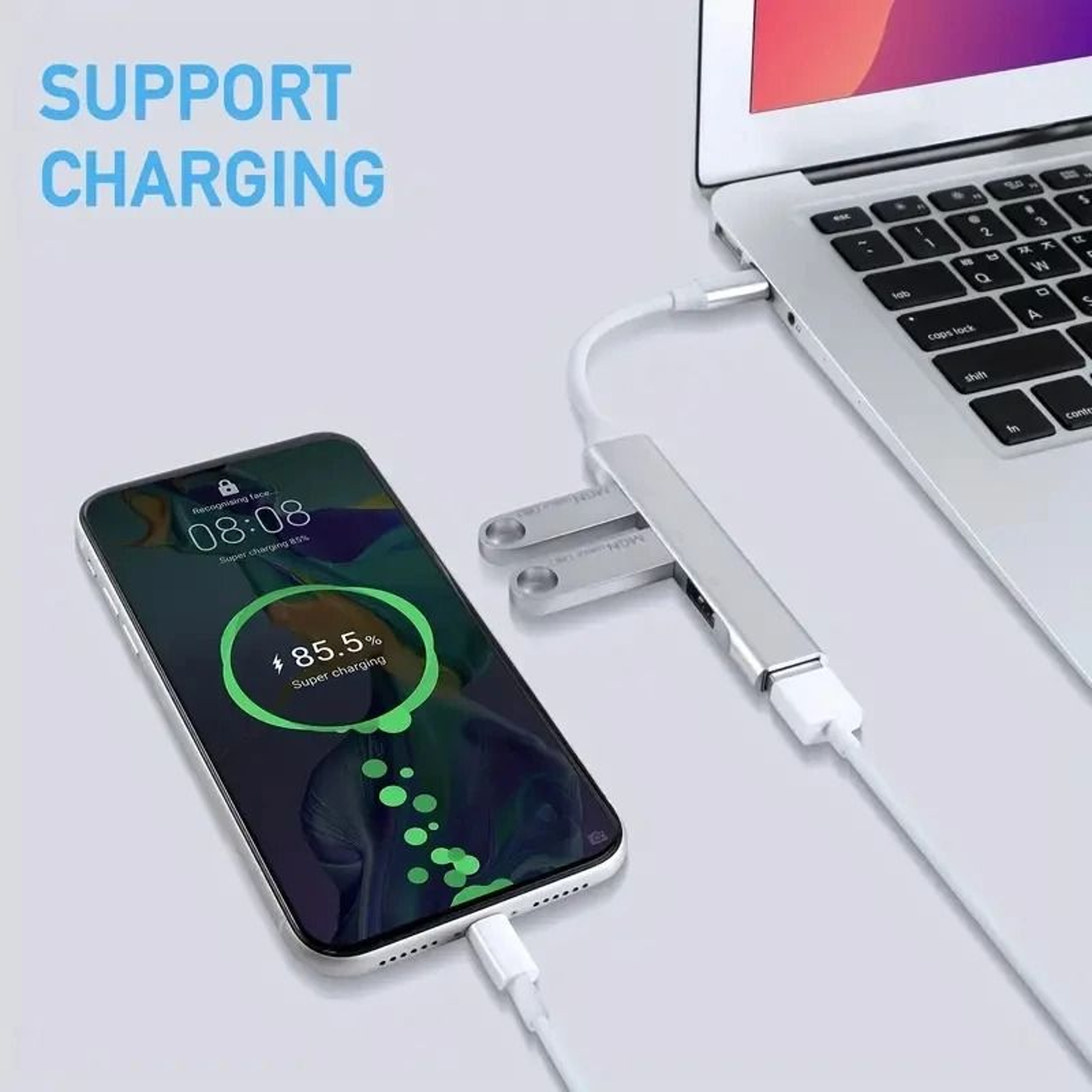 4Port HighSpeed USB Dock MultiFunction Wire Divider 1