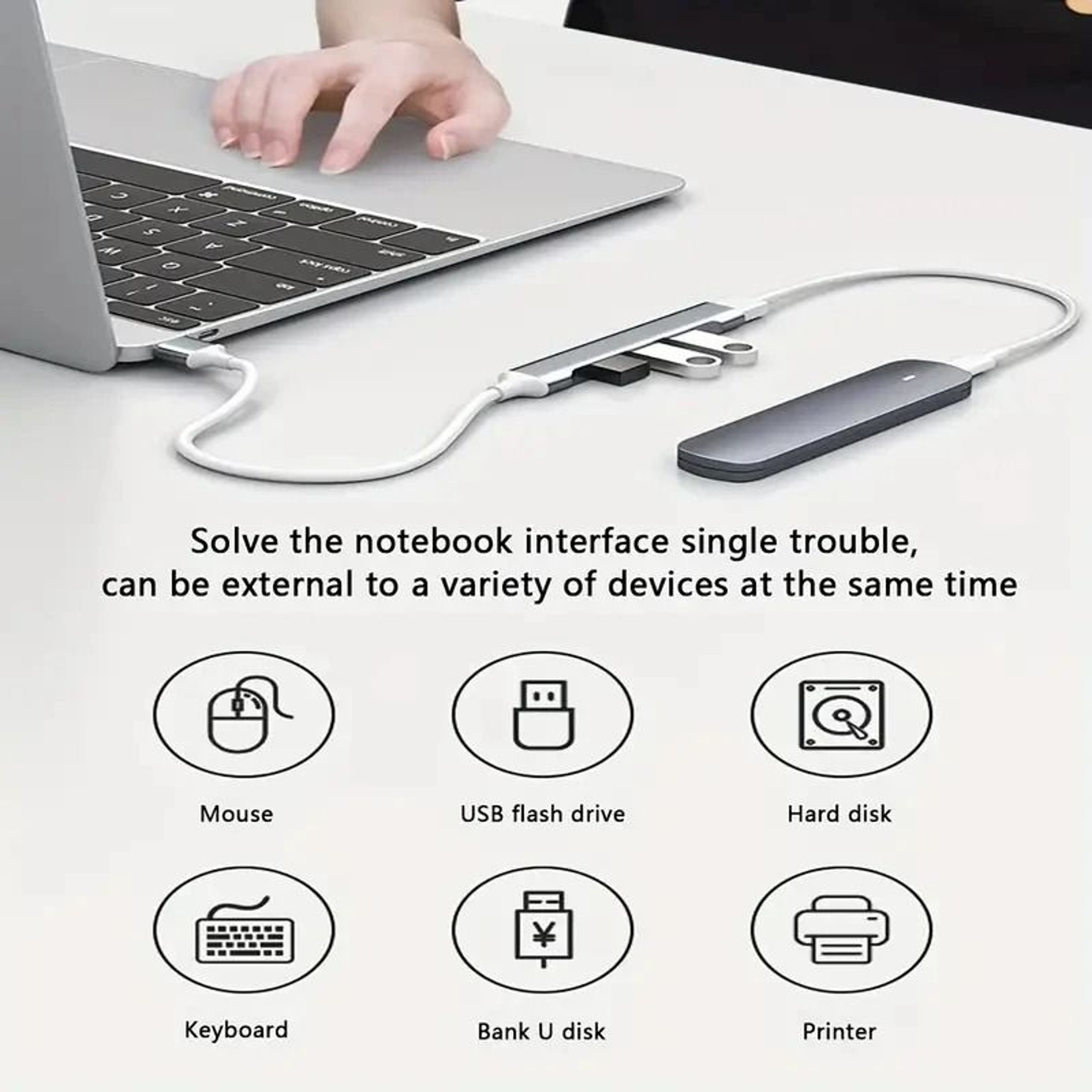 4Port USB Hub Extender  OTG Docking Station 3