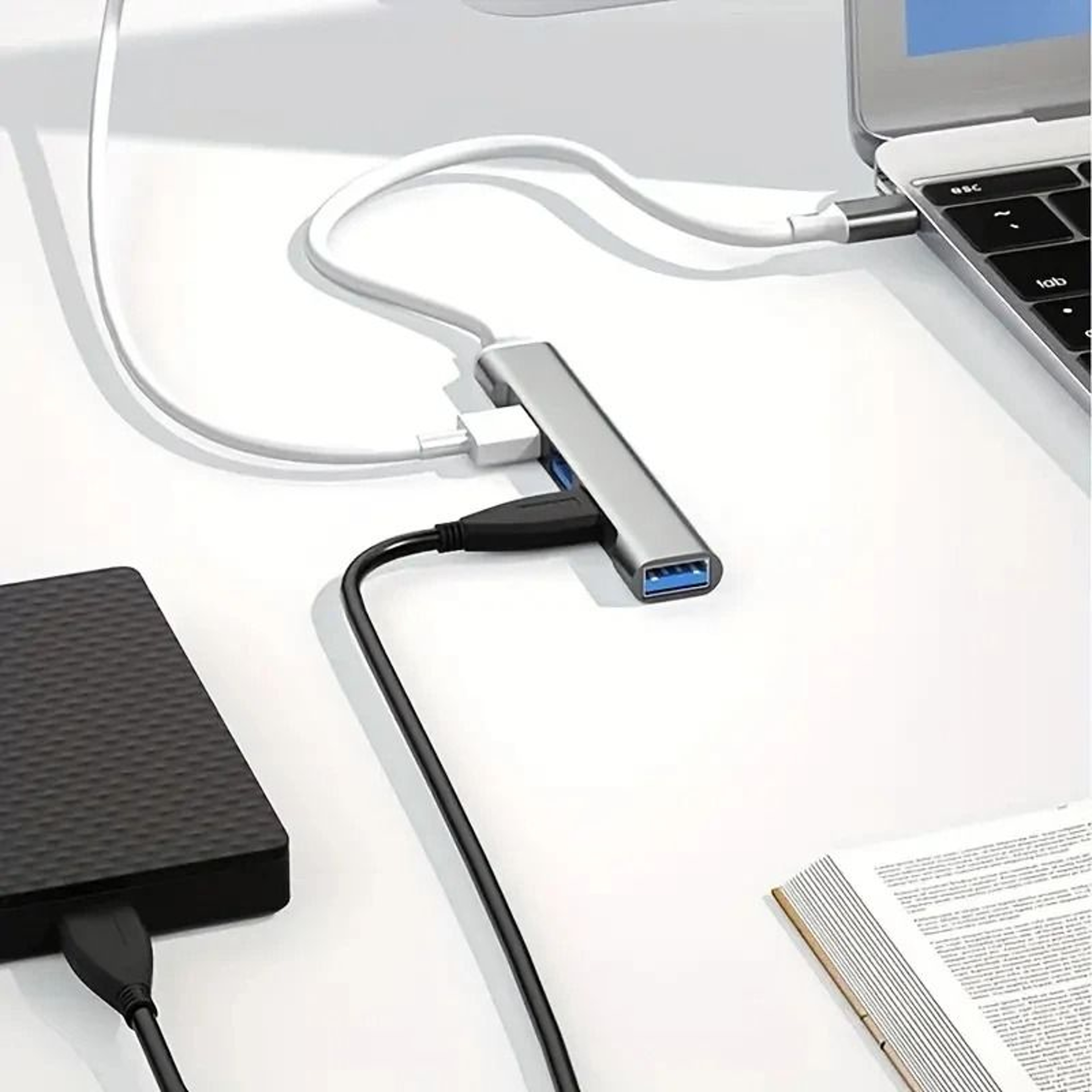 4Port USB Hub  TypeC Extender Docking Station 2
