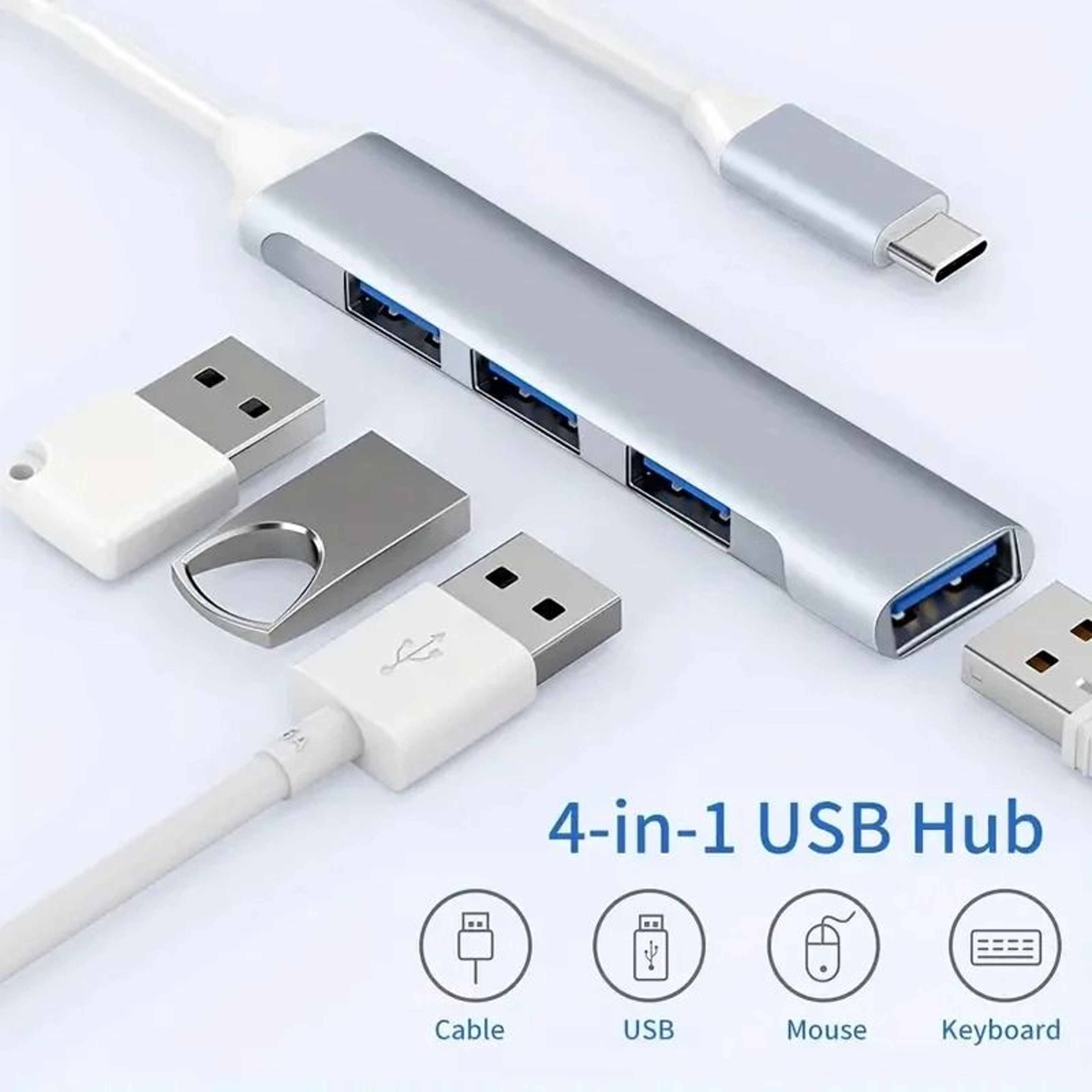 4Port USB Hub  TypeC Extender Docking Station 5