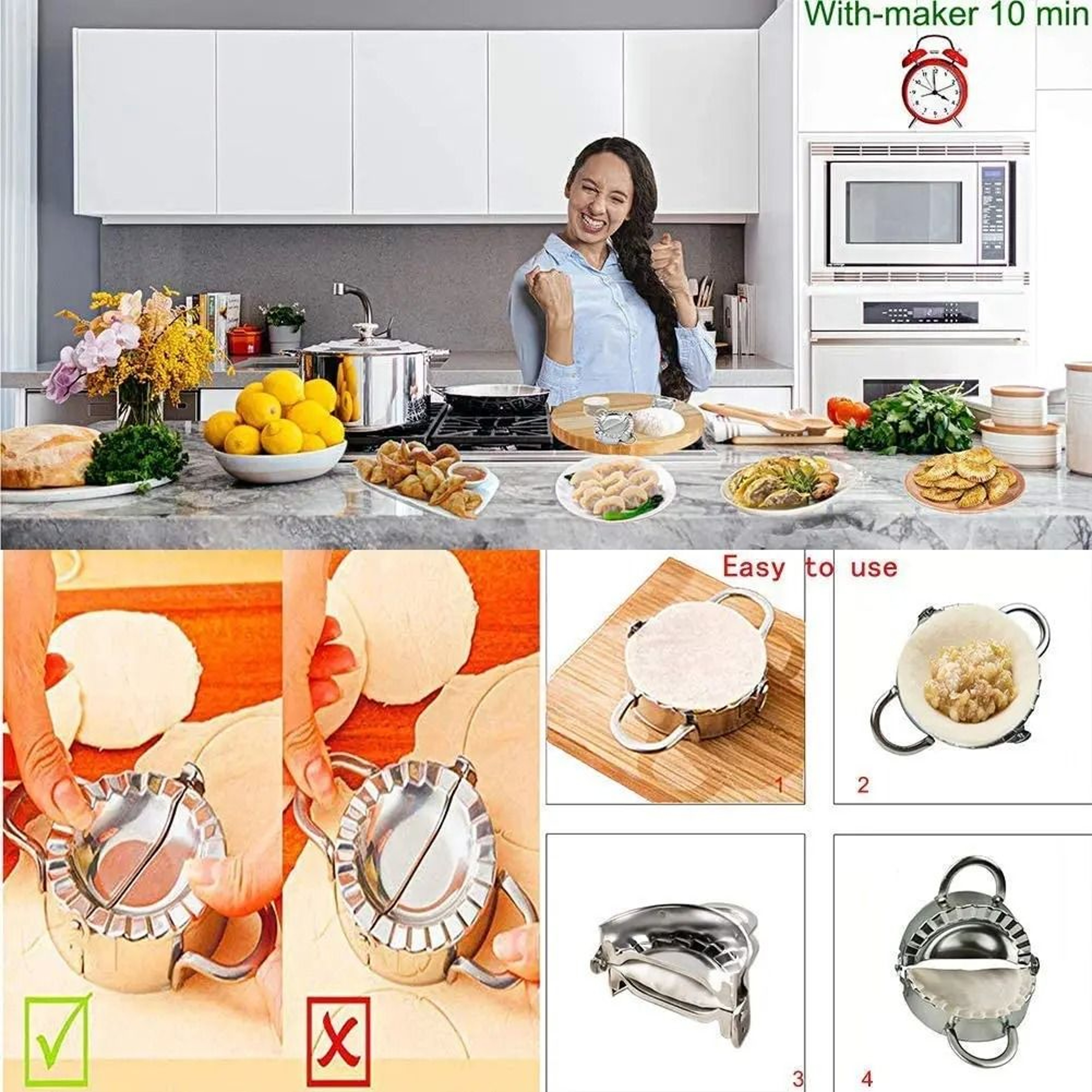 Stainless Steel Dumpling Maker  Press Set 1