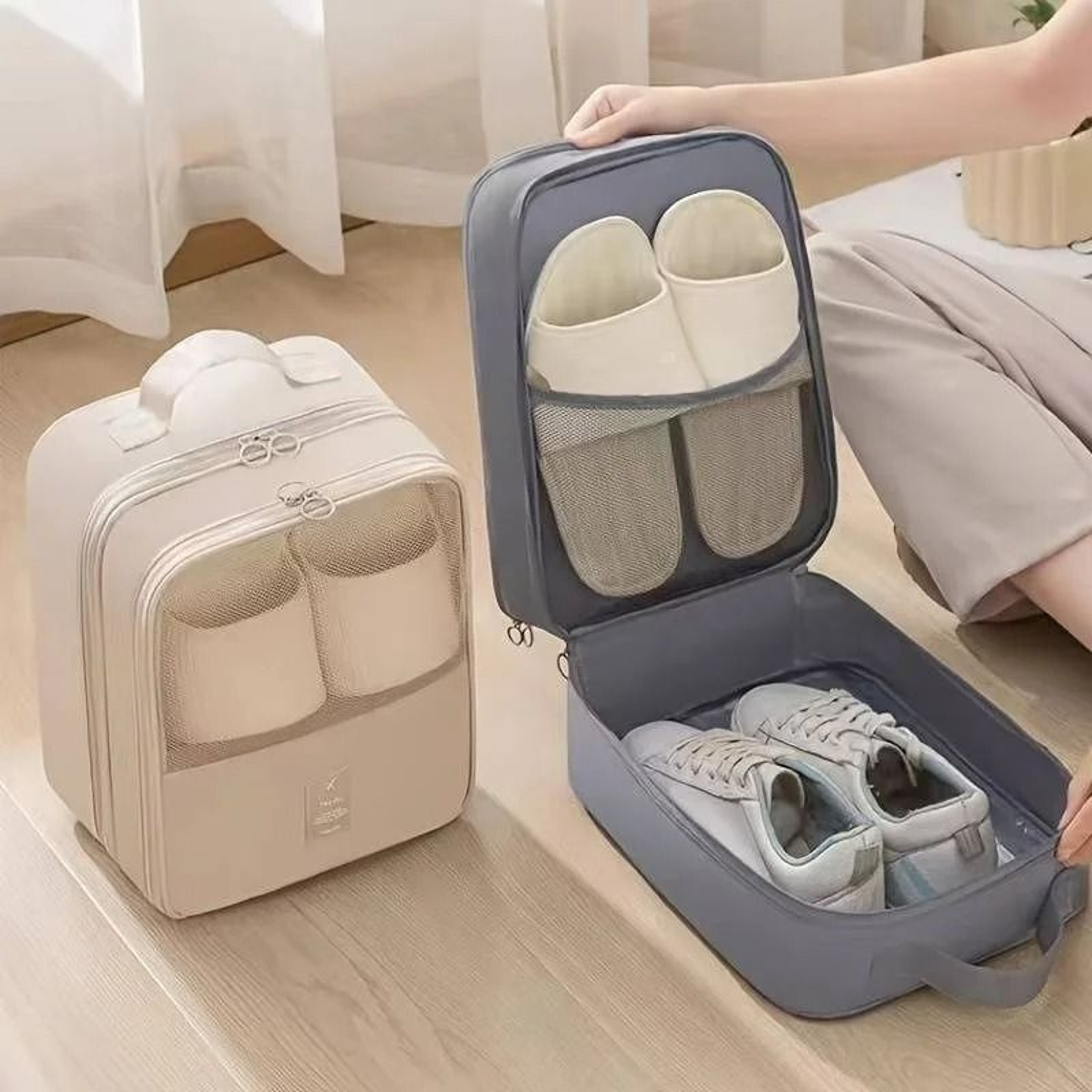 3Layer Portable Travel Shoe Storage Bag 1