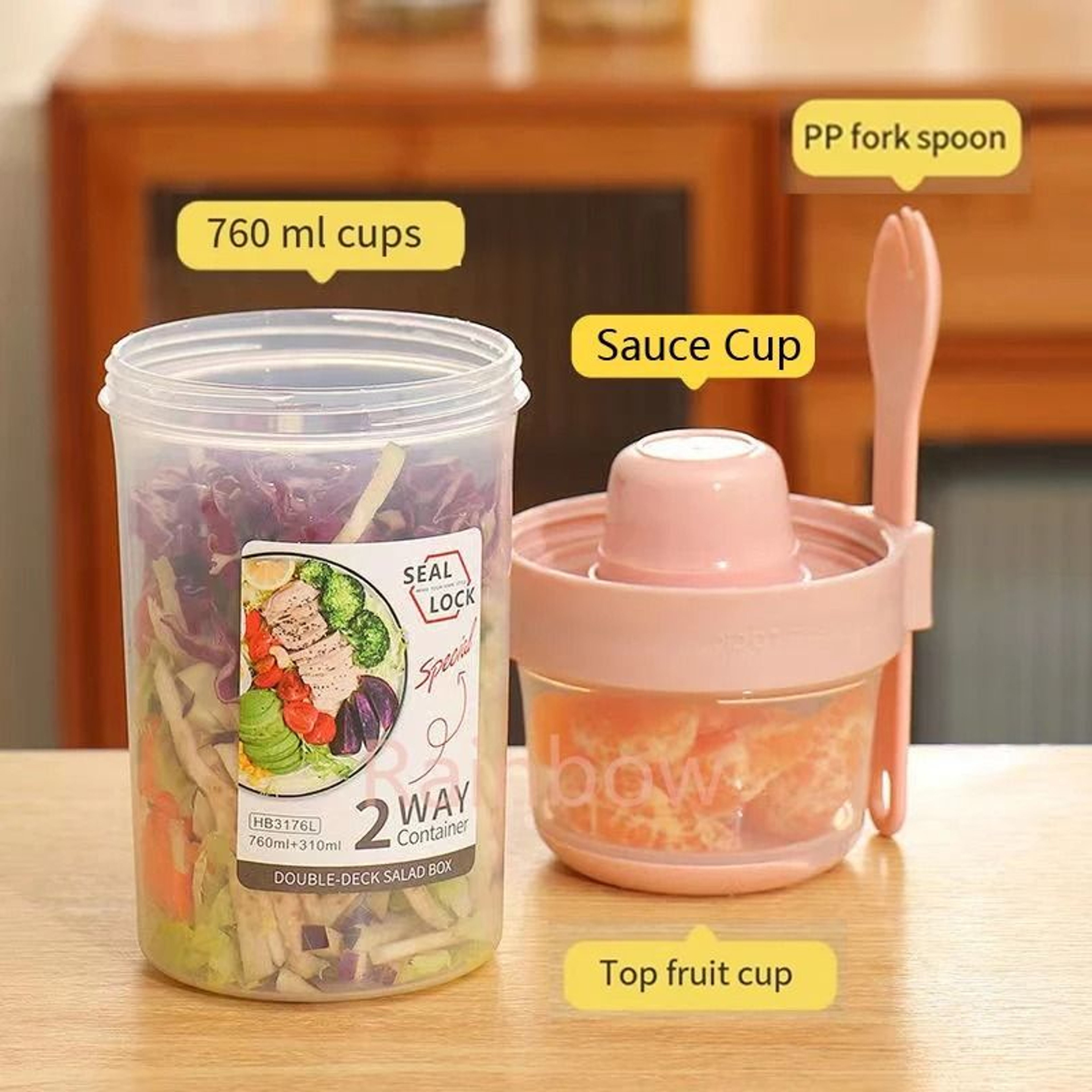 Portable Breakfast Oatmeal  Yogurt Sealed Container 2