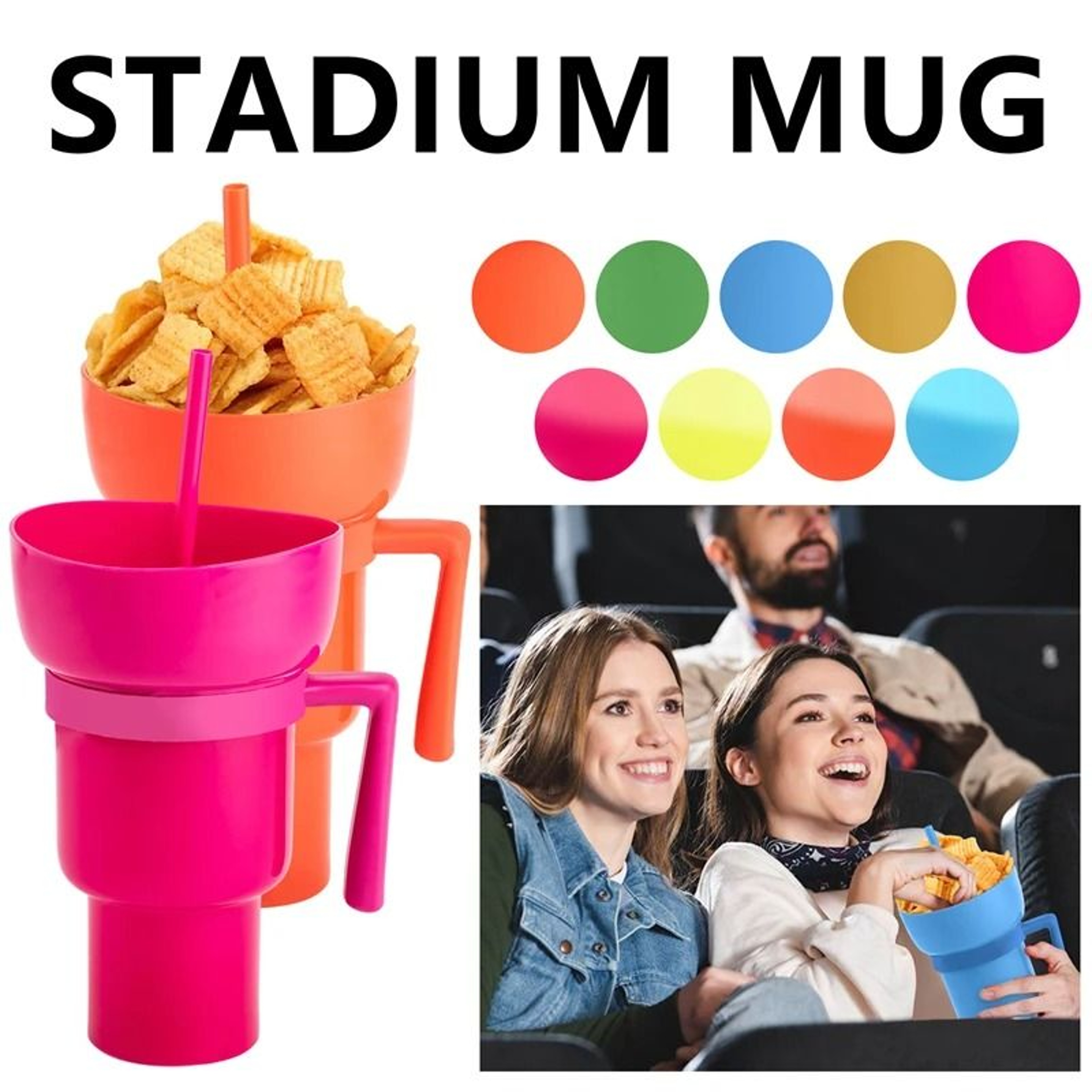 2In1 HighCapacity Stadium Snack  Beverage Cup 2