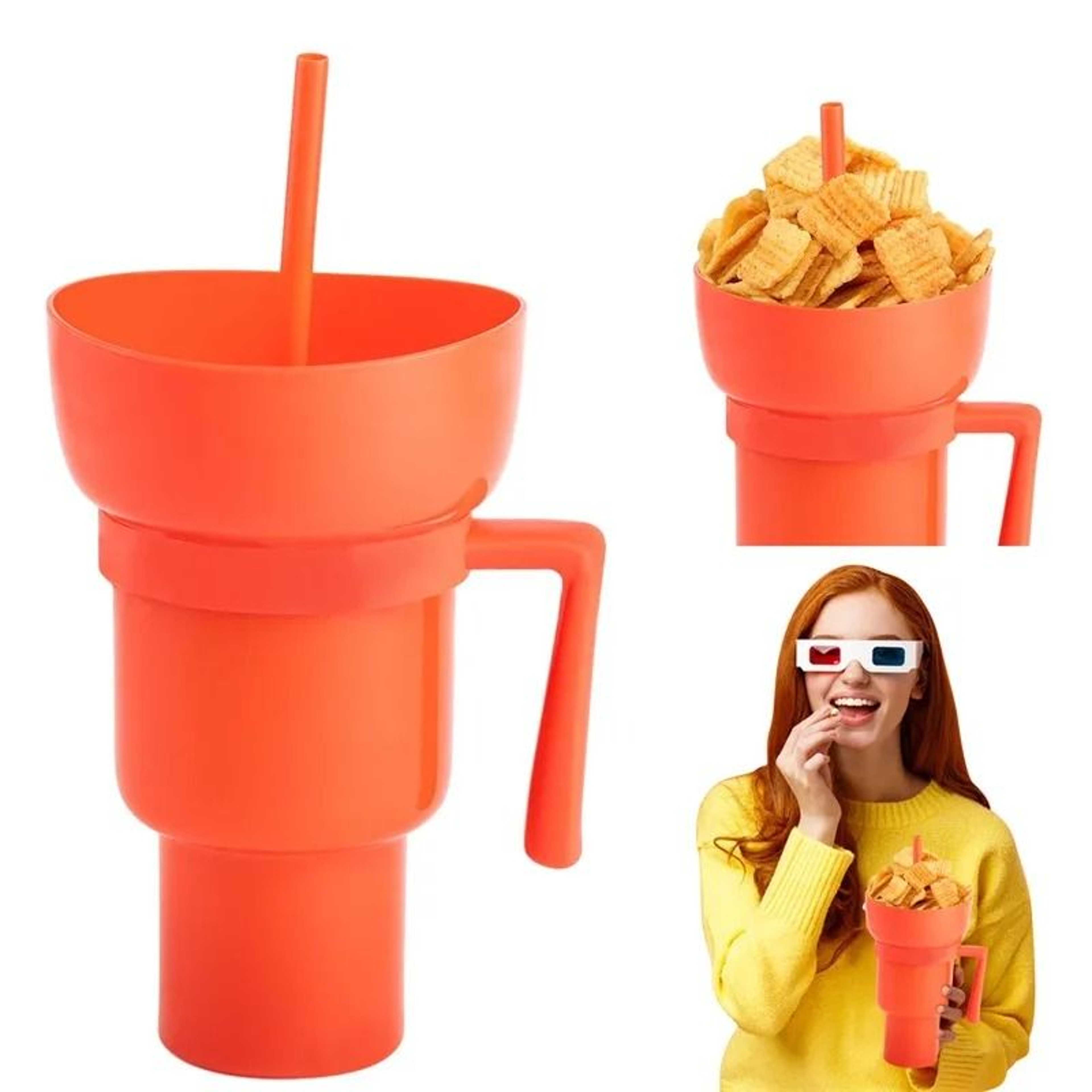 2In1 HighCapacity Stadium Snack  Beverage Cup 6