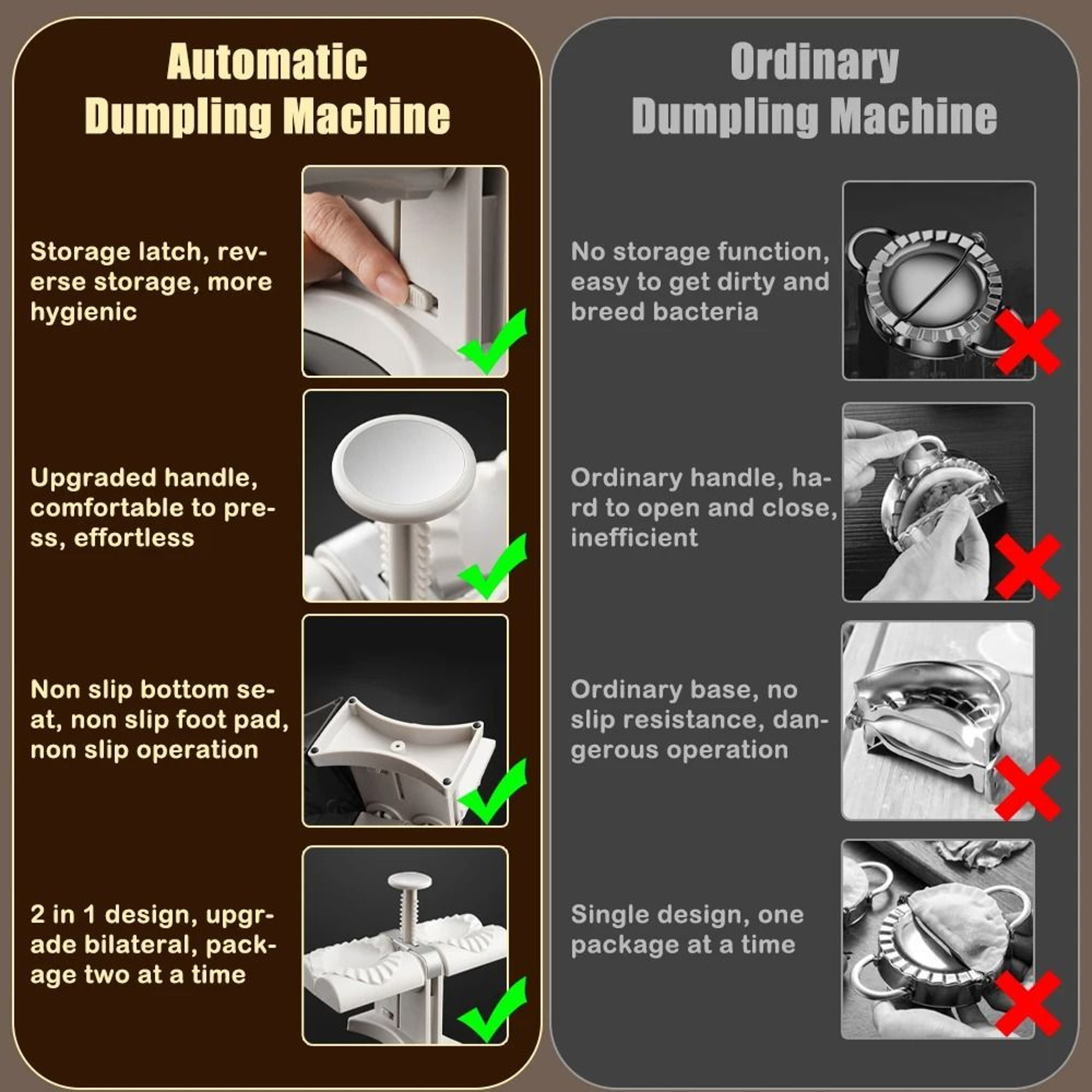 Household DoubleHead Automatic Dumpling Maker Press 5