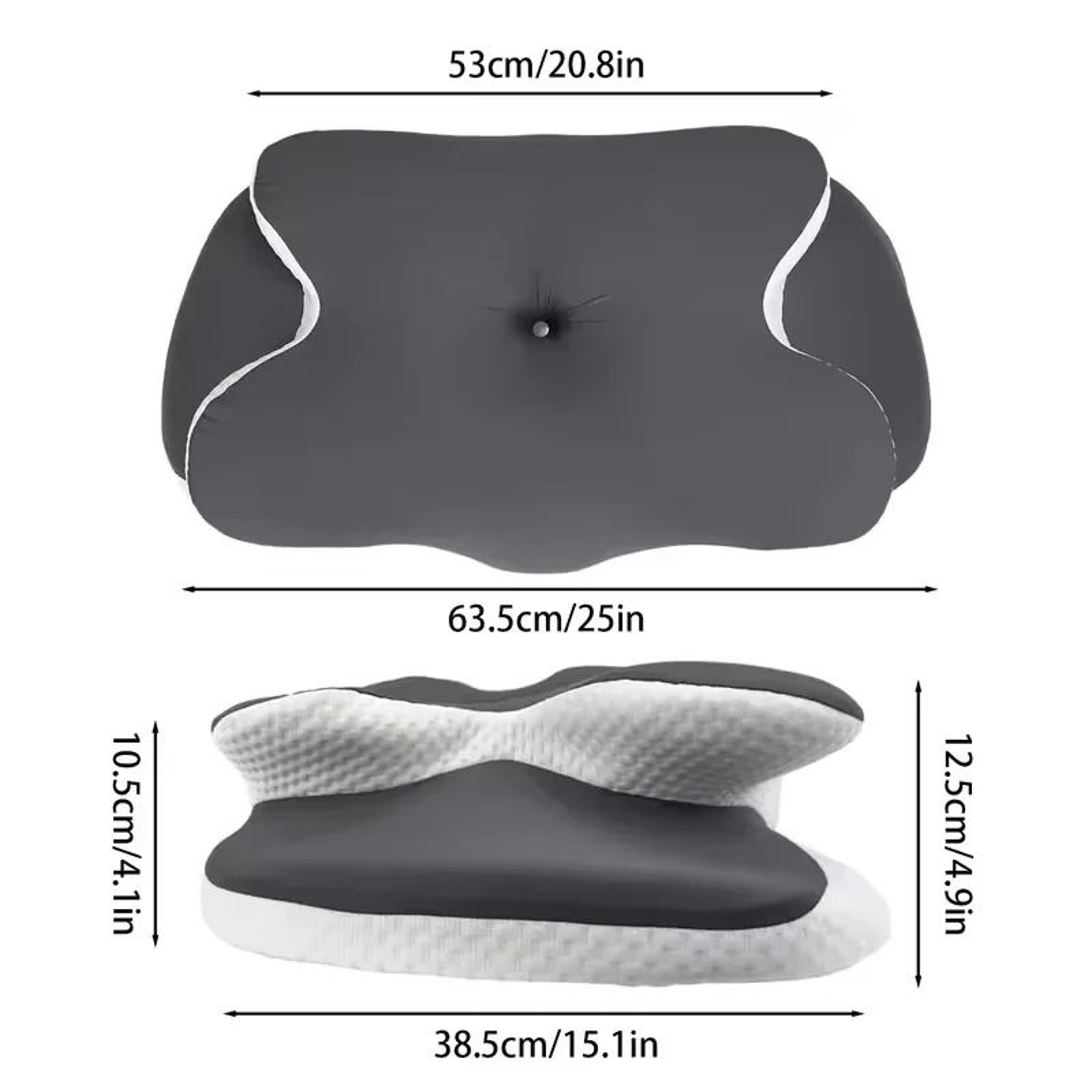 Ergonomic Memory Foam Cervical Pillow With Ice Silk Pillowcase 5