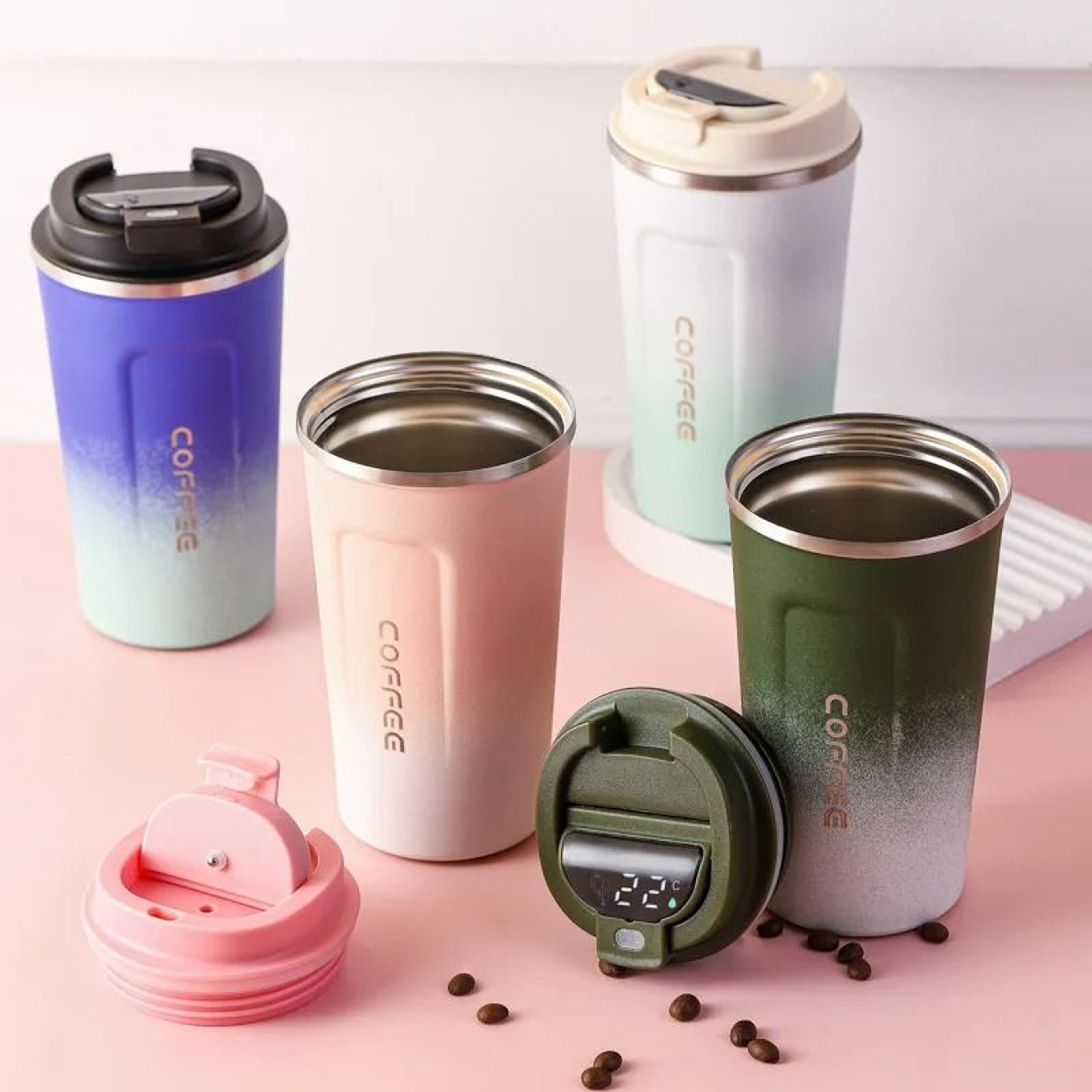 Smart Stainless Steel Tumbler With Temperature Display 0