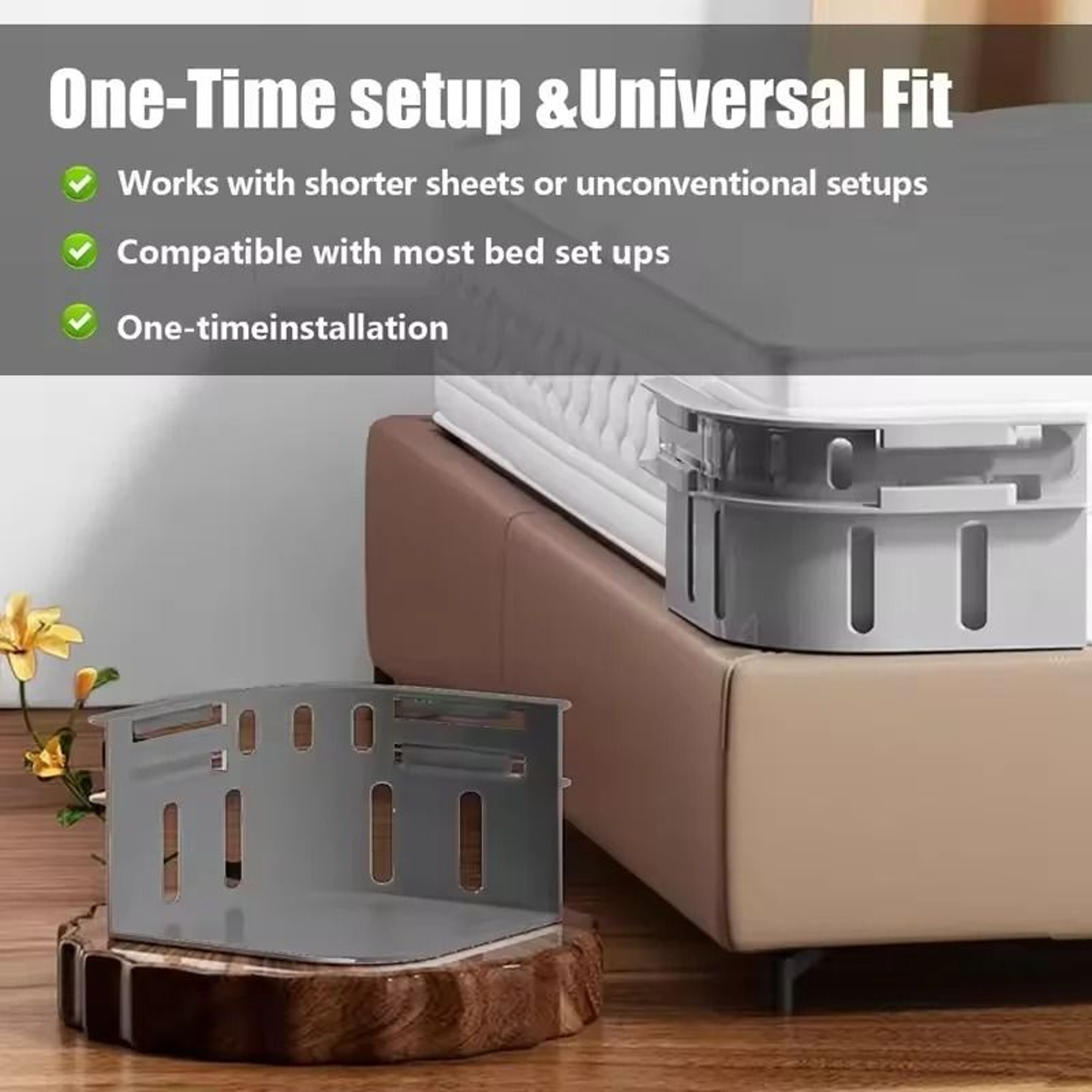 4Piece Invisible Bed Sheet Holder  Fastener Set 2