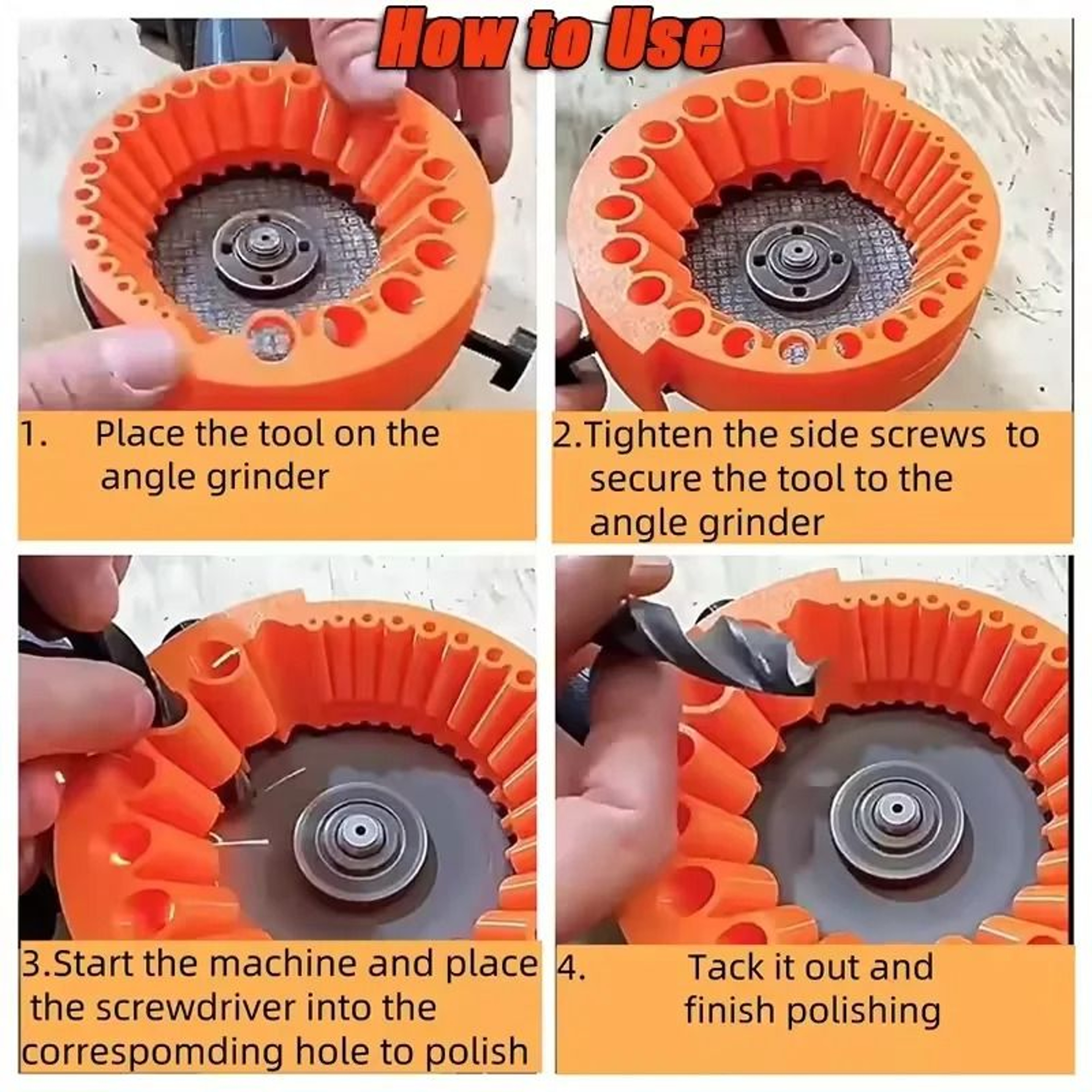 Portable Power Drill Bit Grinding Attachment MultiSpec Polishing Tool 4