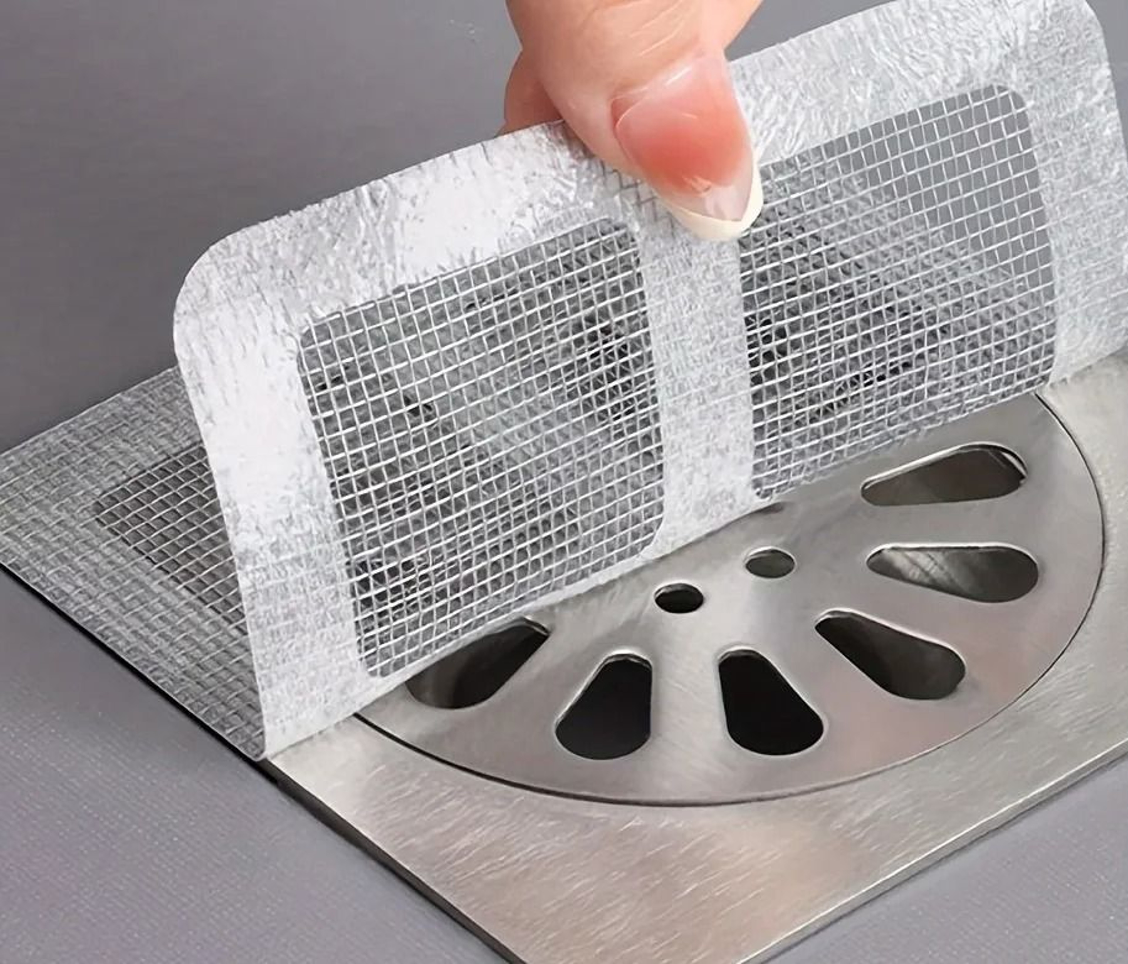 Shower Drain Hair Catcher Mesh Filter Stickers 7