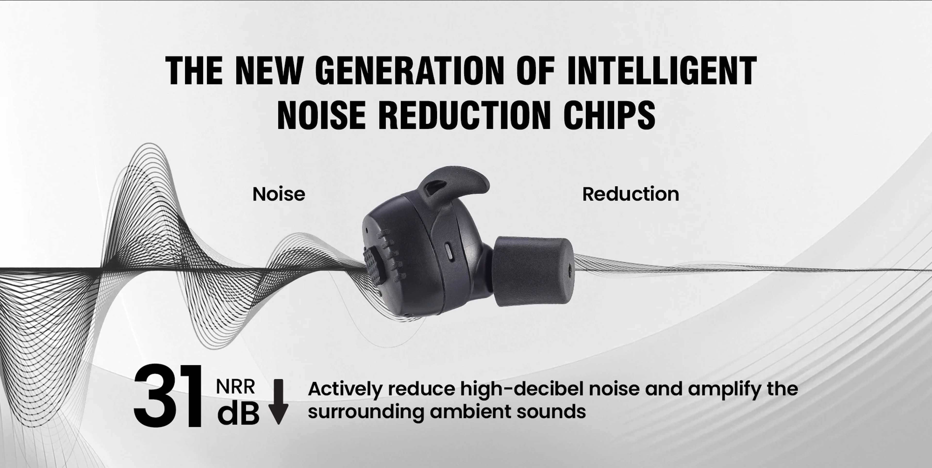 Noise-Cancelling Tactical Headset, Electronic Anti-Noise Earplugs for Shooting, Protection with Bluetooth – view 14