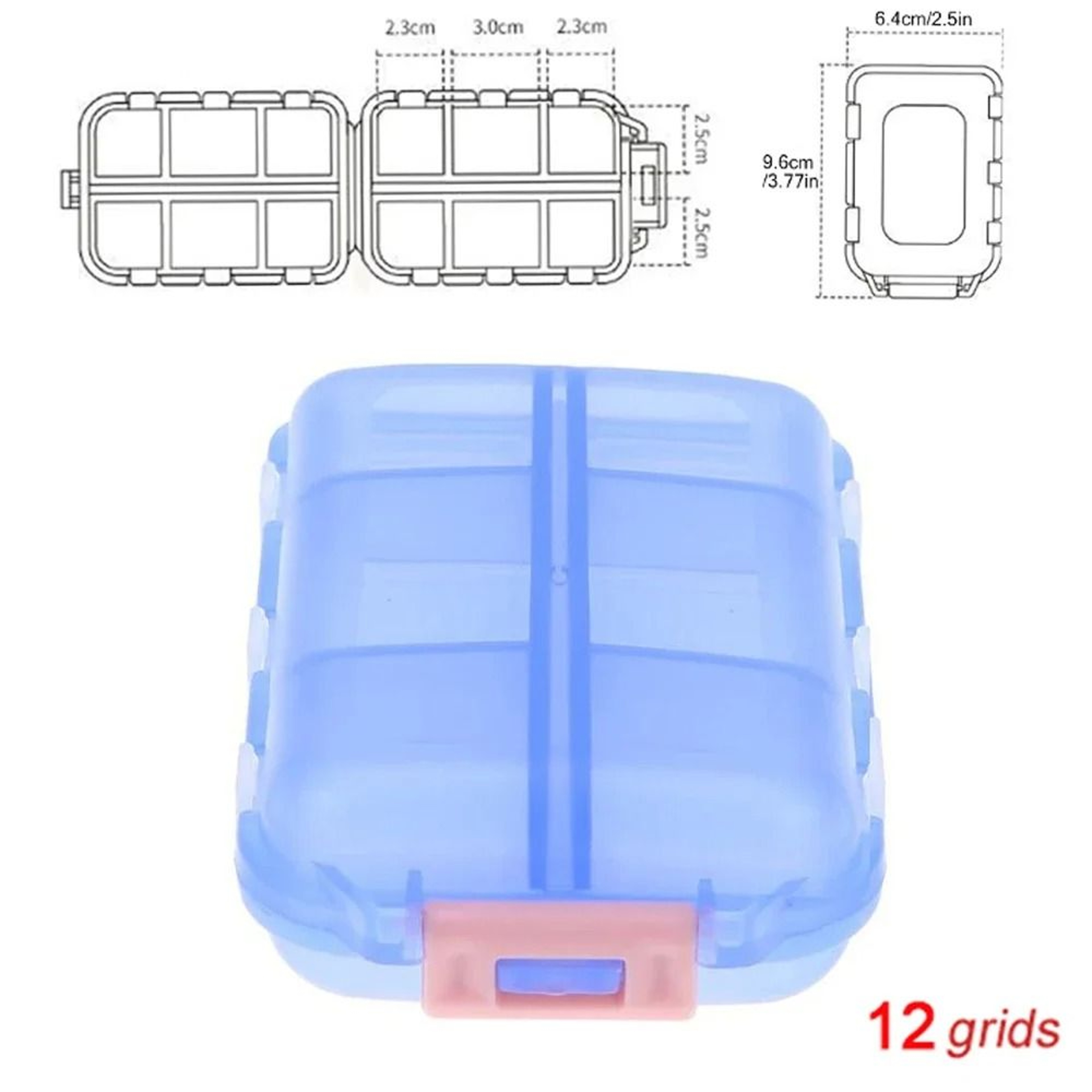 Professional Portable Folding Pill Organizer Case 8