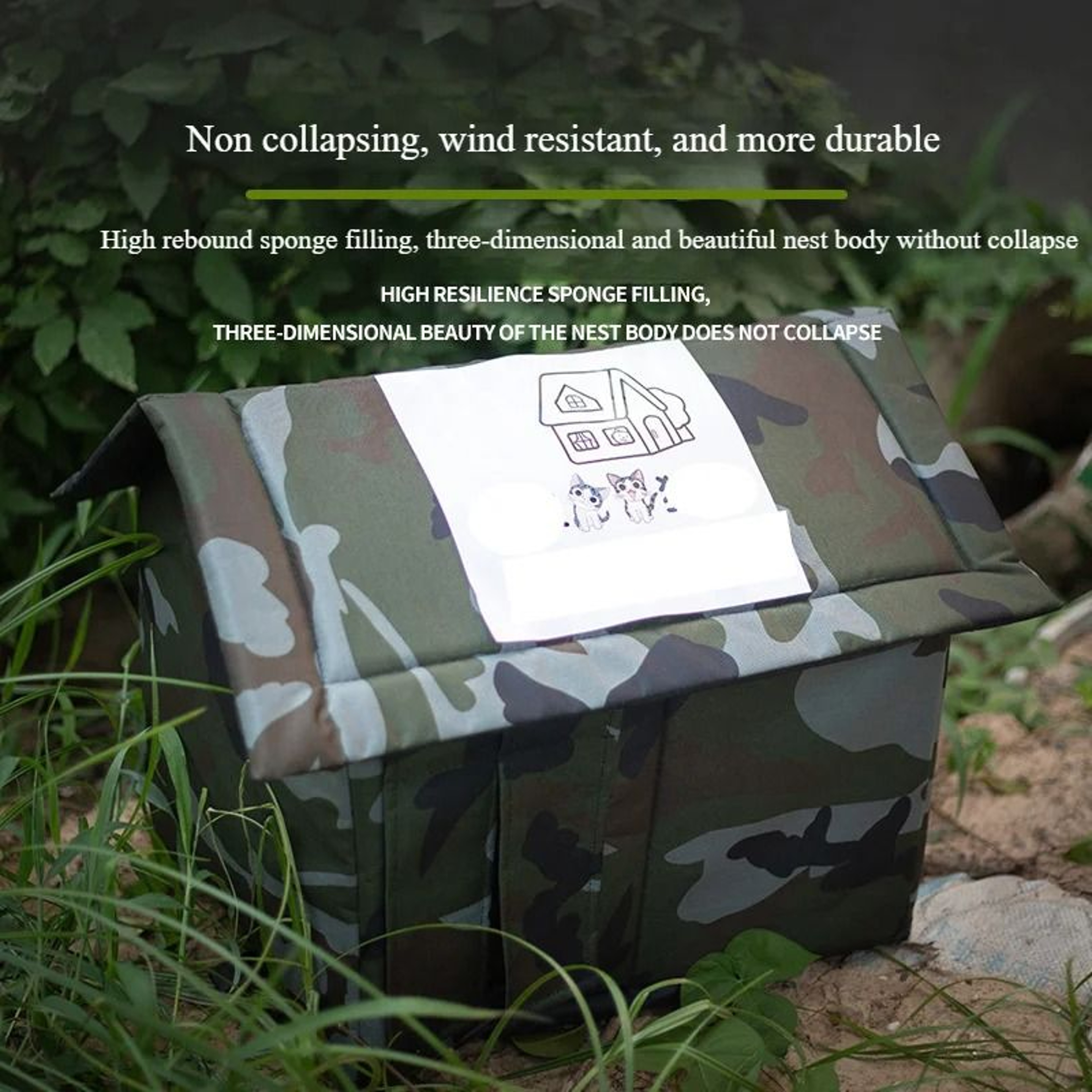 Outdoor Camouflage Cat House 1