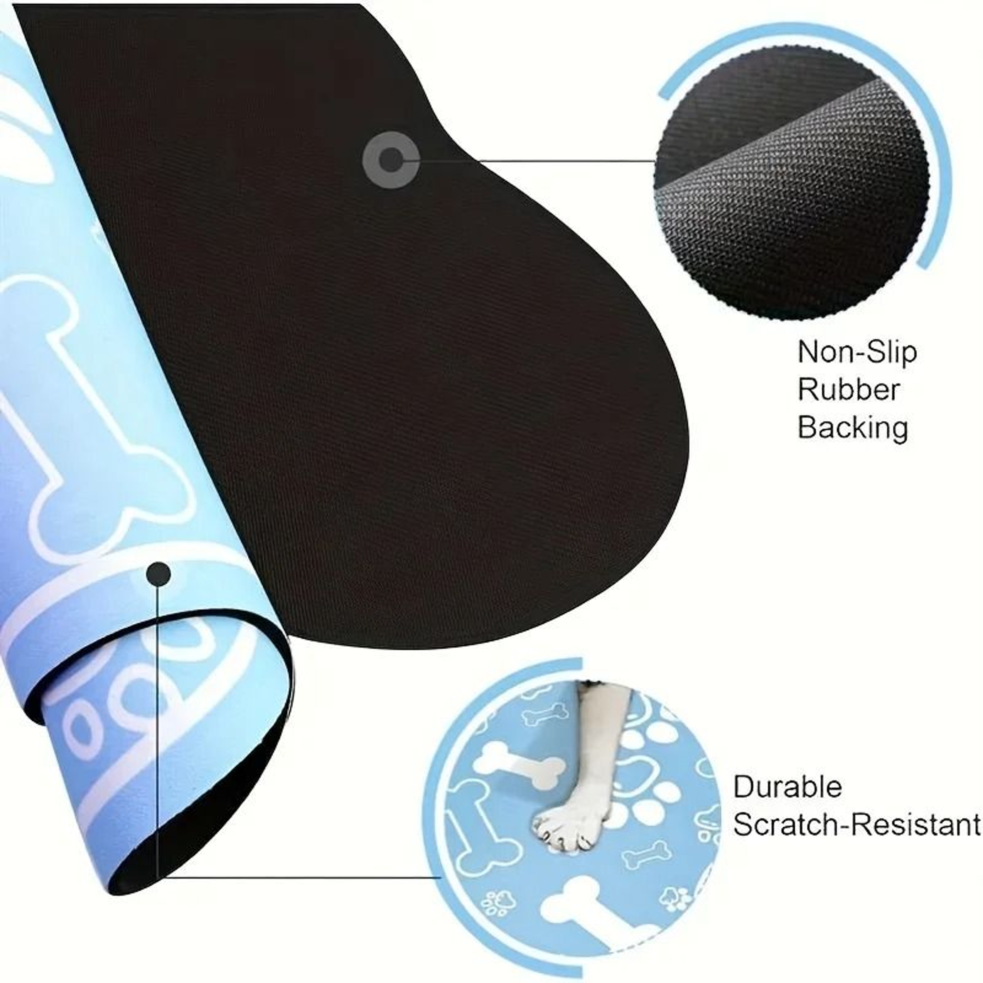 Durable NonSlip Pet Feeding And Floor Protection Mat 3